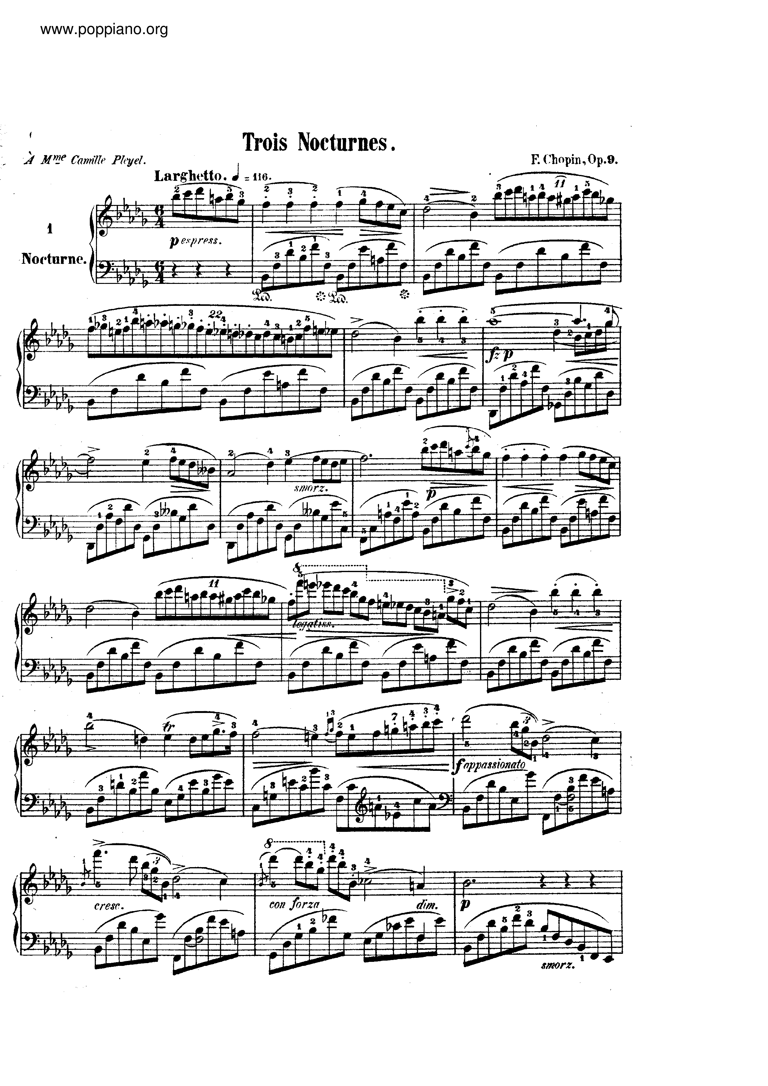 Nocturnes Op. 09ピアノ譜