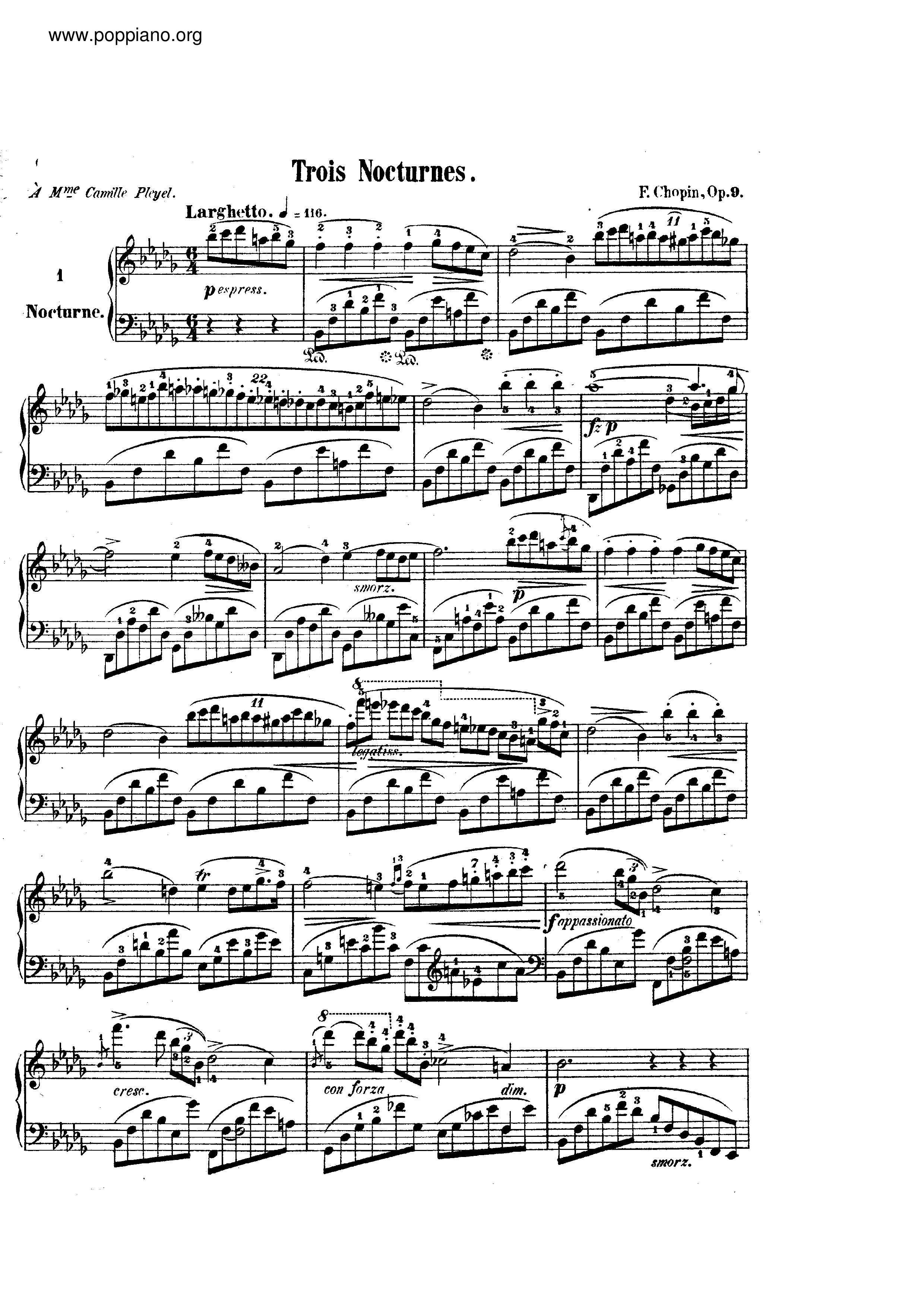 Nocturnes Op. 09 Score