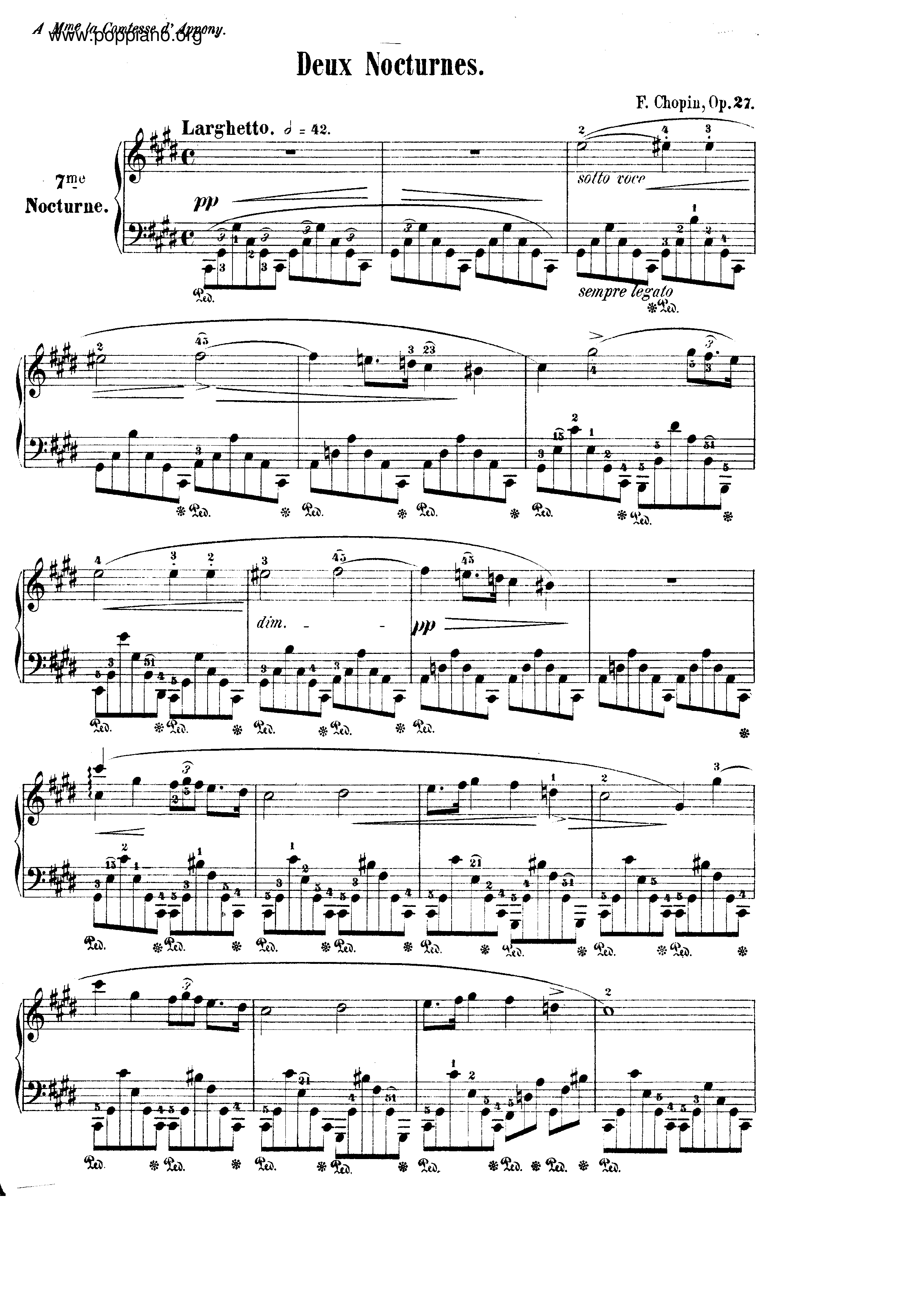 Nocturnes Op. 27琴譜