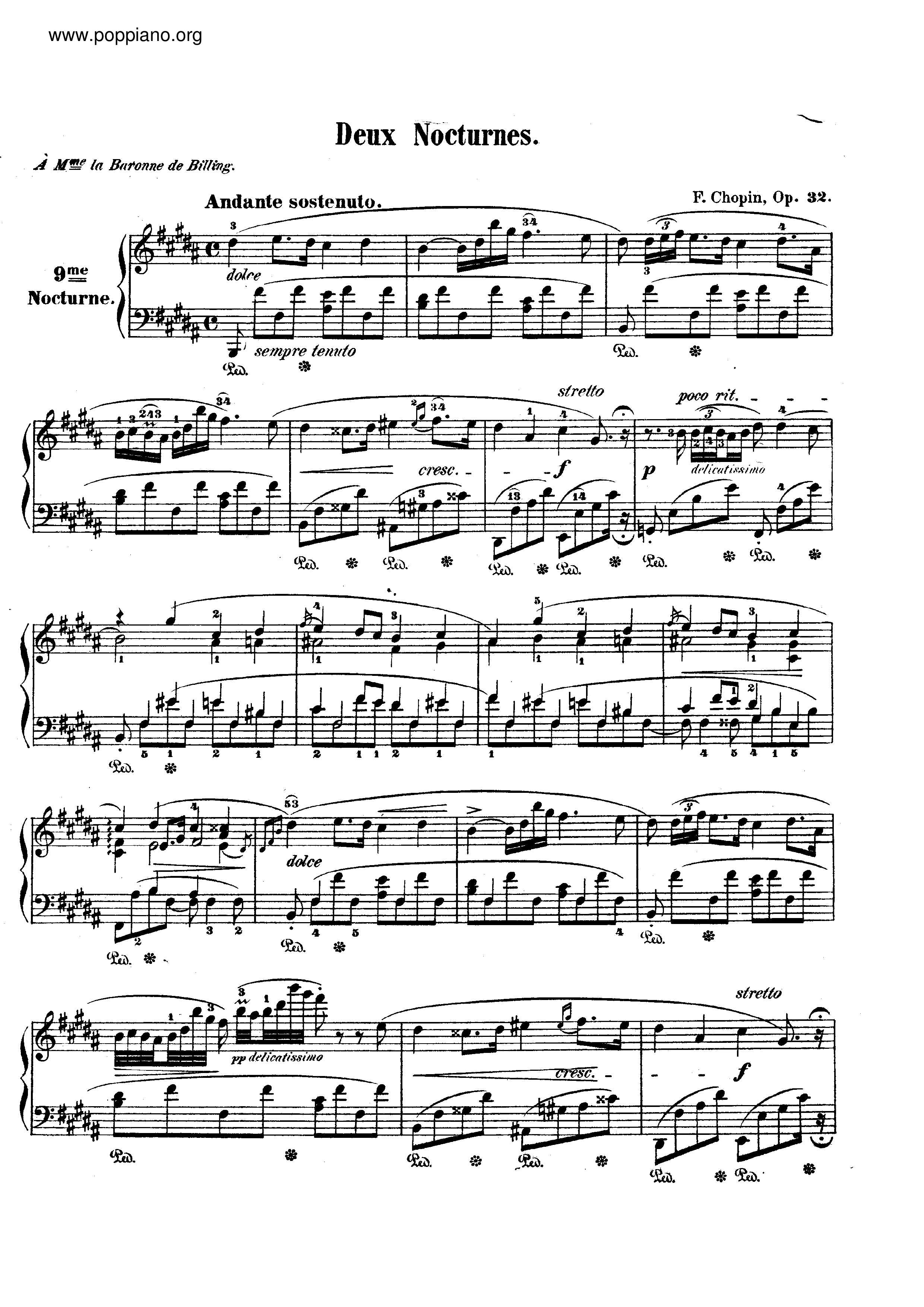 Nocturnes Op. 32琴谱