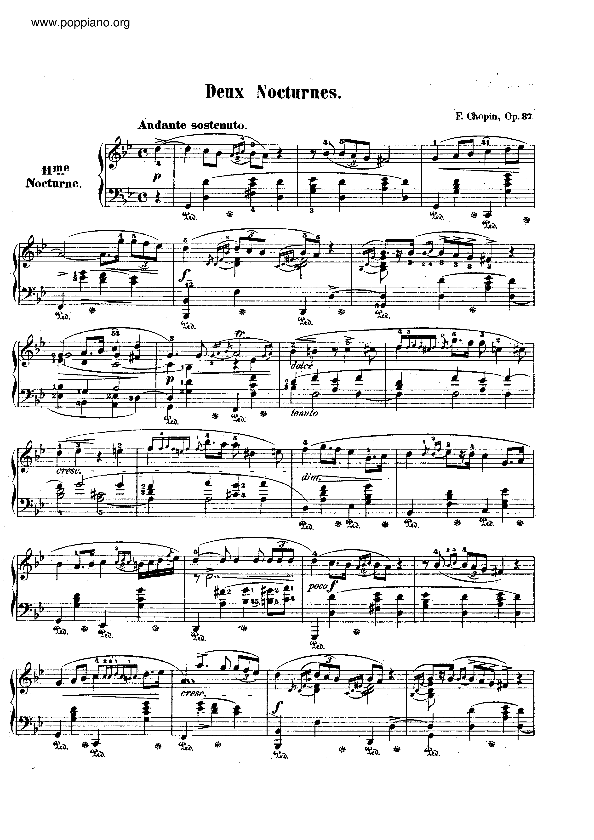 Nocturnes Op. 37琴谱