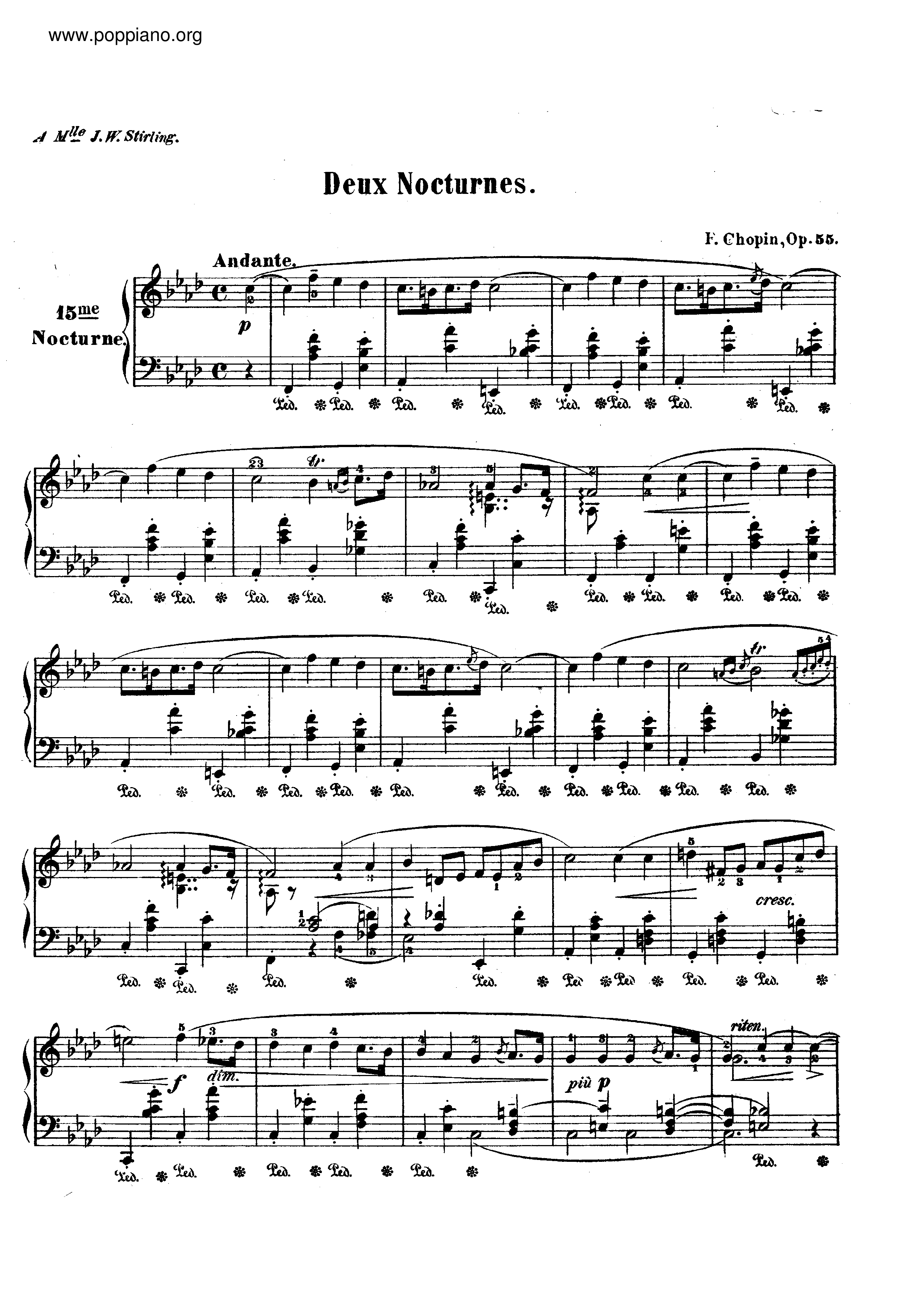 Nocturnes Op. 55琴谱