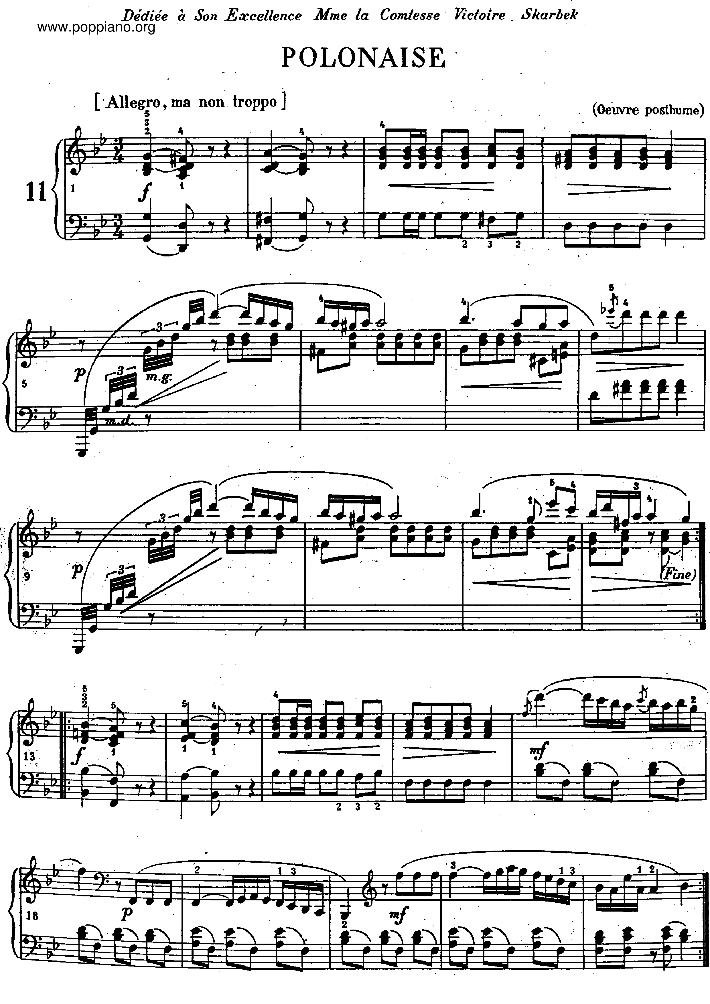 Polonaise in G minorピアノ譜