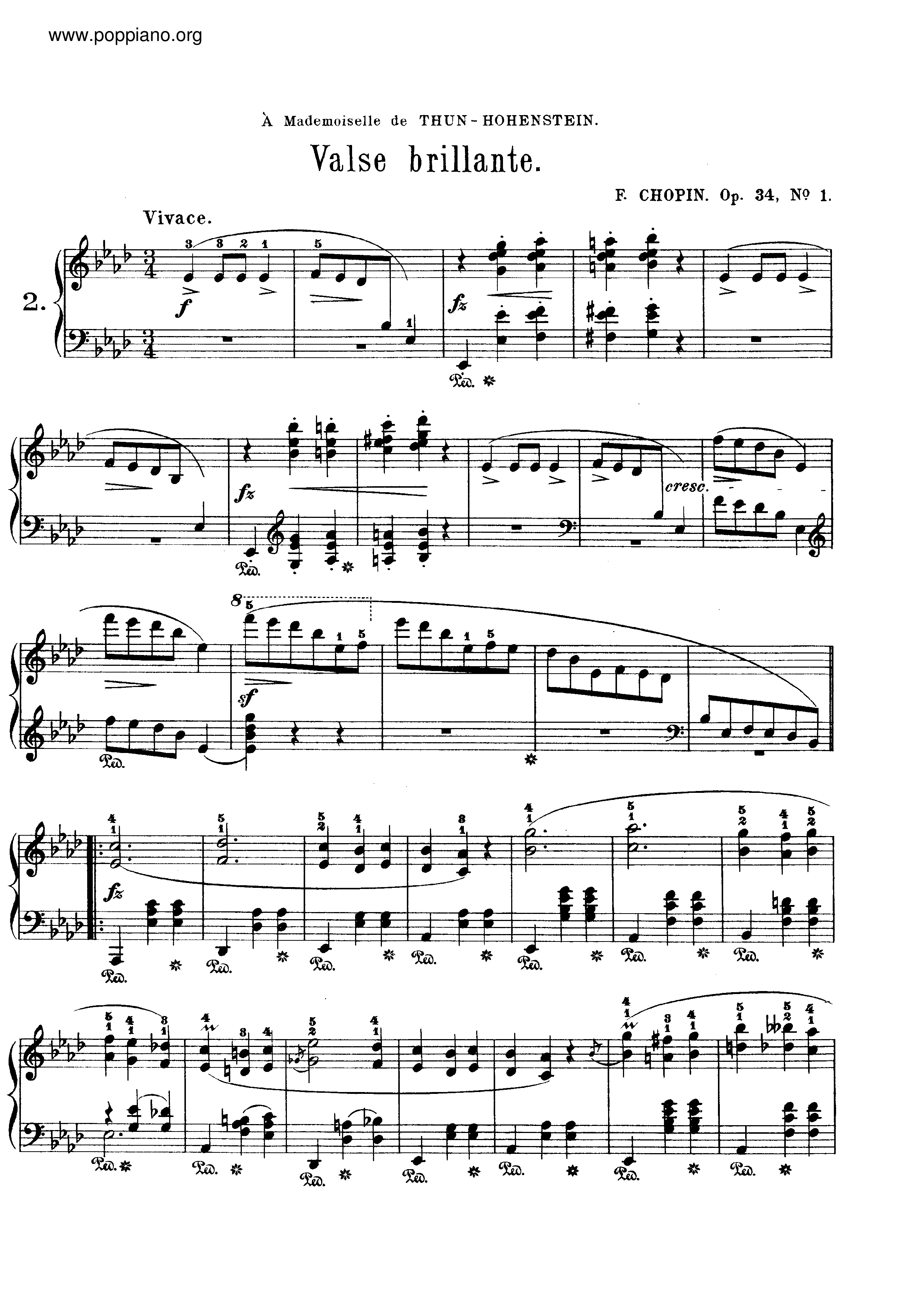 Waltzes Op. 34ピアノ譜