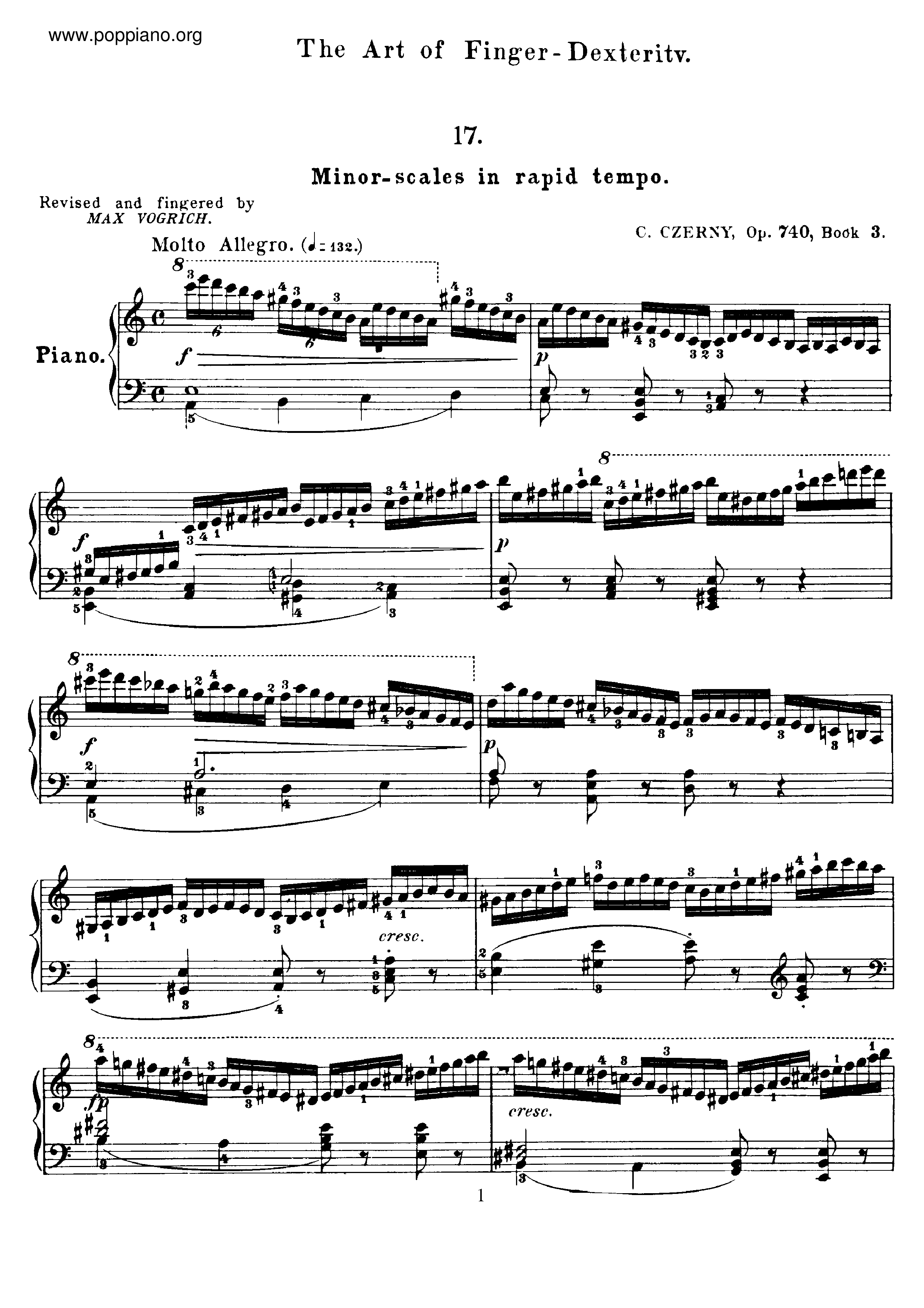 The Art Of Finger Dexterity, Op.740 Book 3ピアノ譜