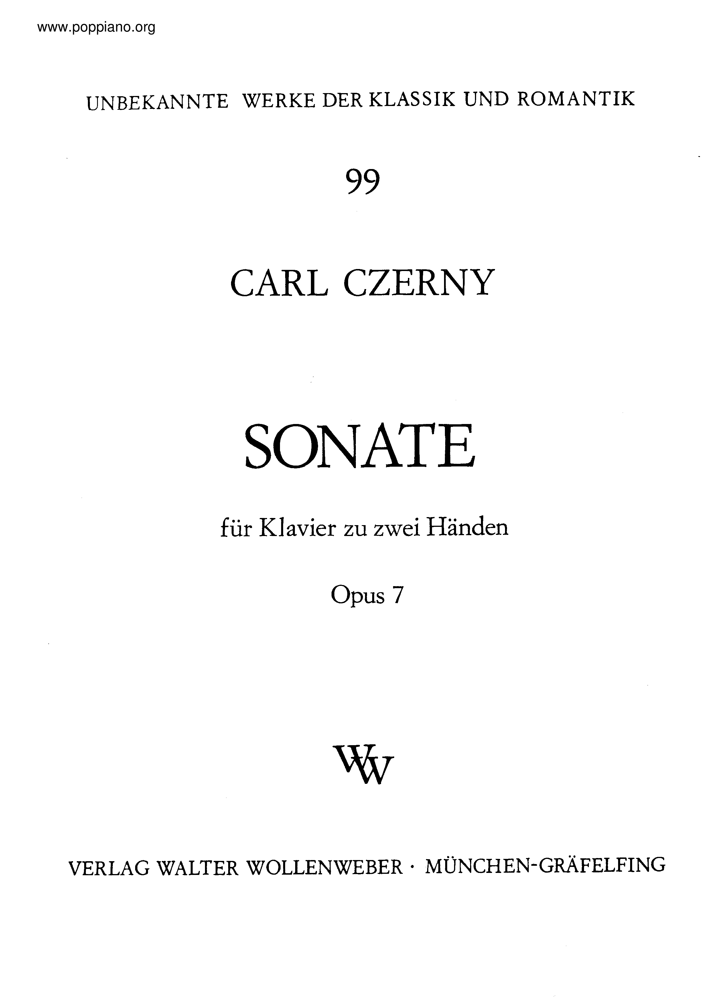 Sonata No.1 in A flat major, Op.7ピアノ譜