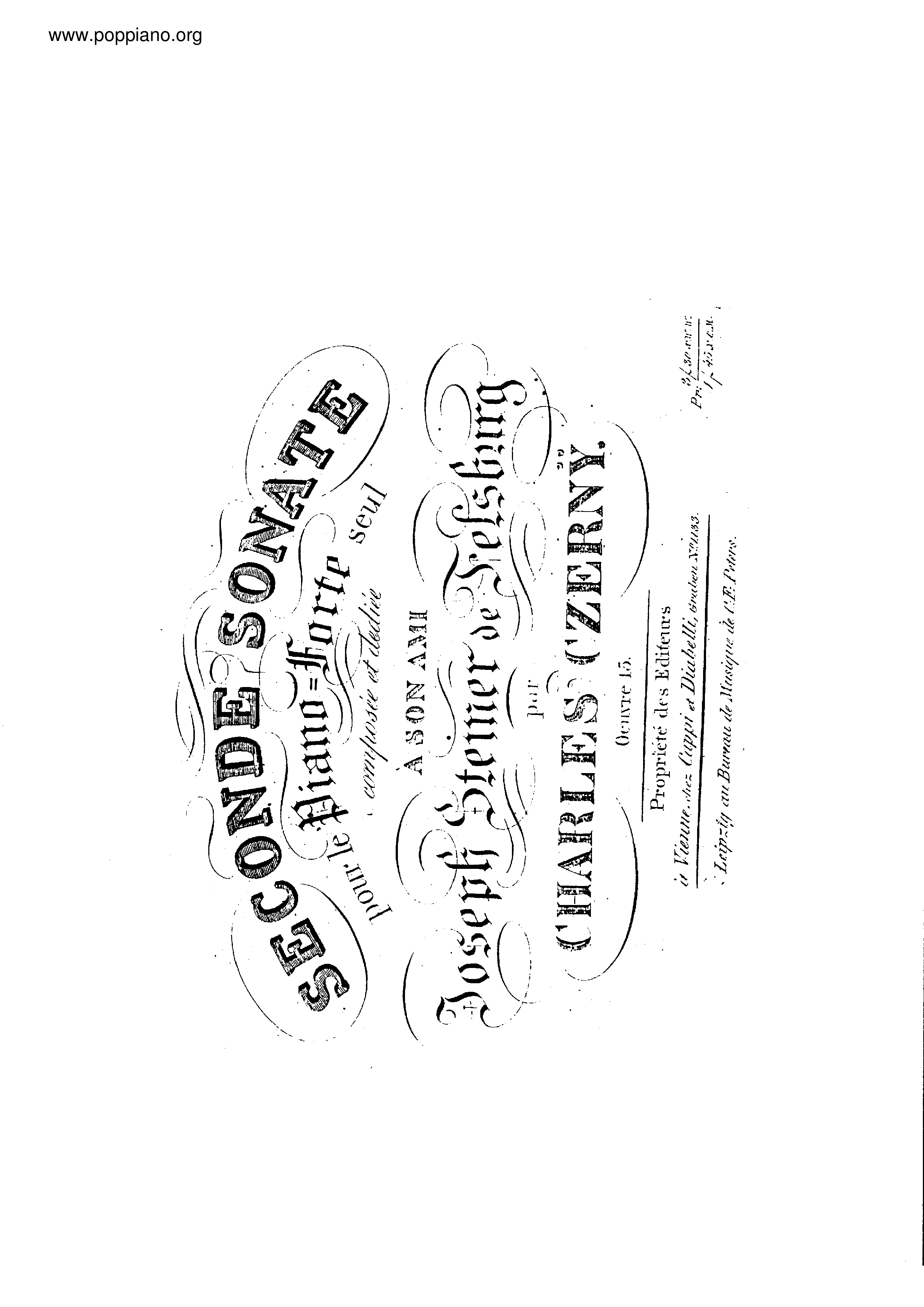 Sonata No.2 in A minor, Op.15 Score