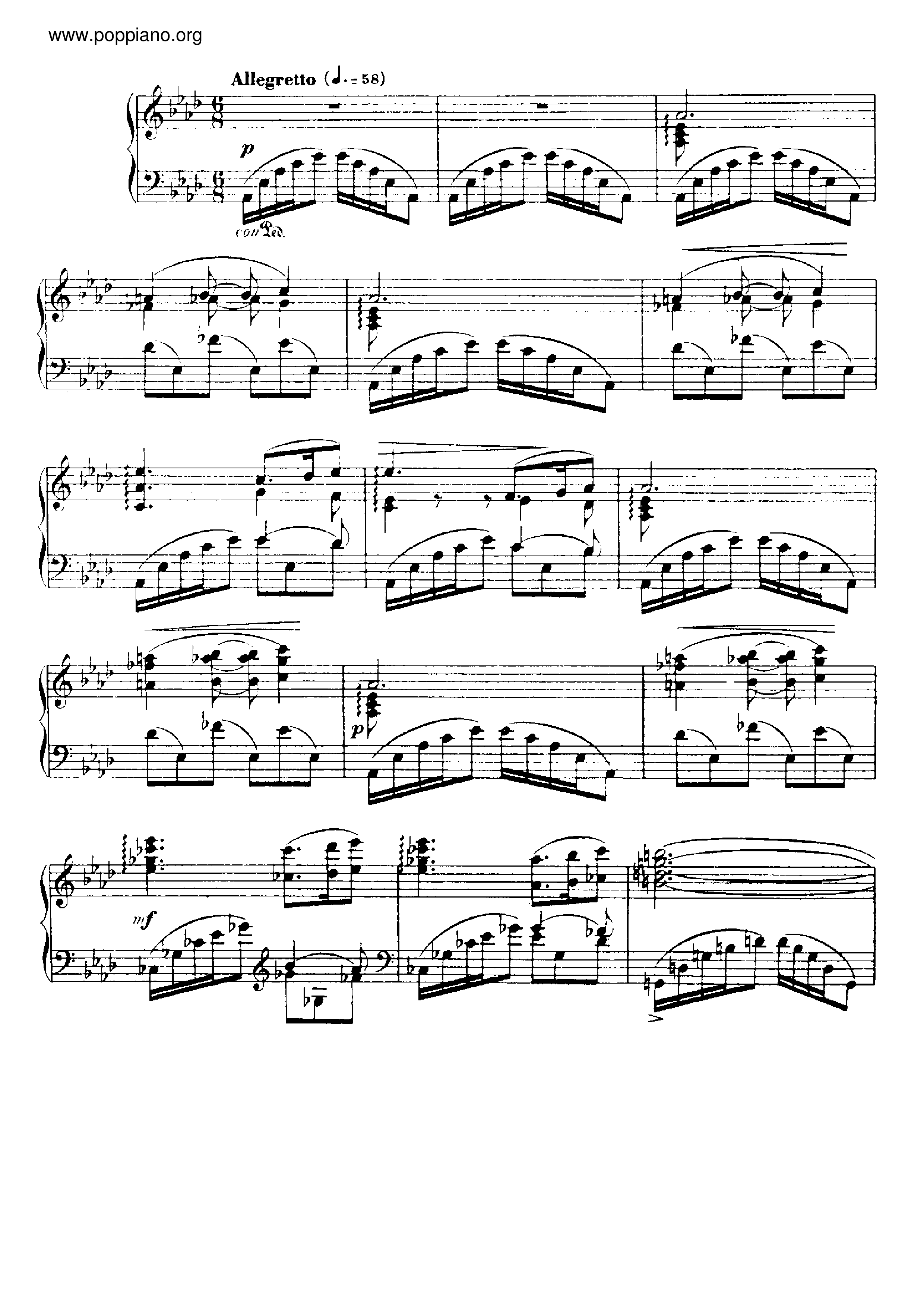 Barcarolle No.4, Op.44 Score