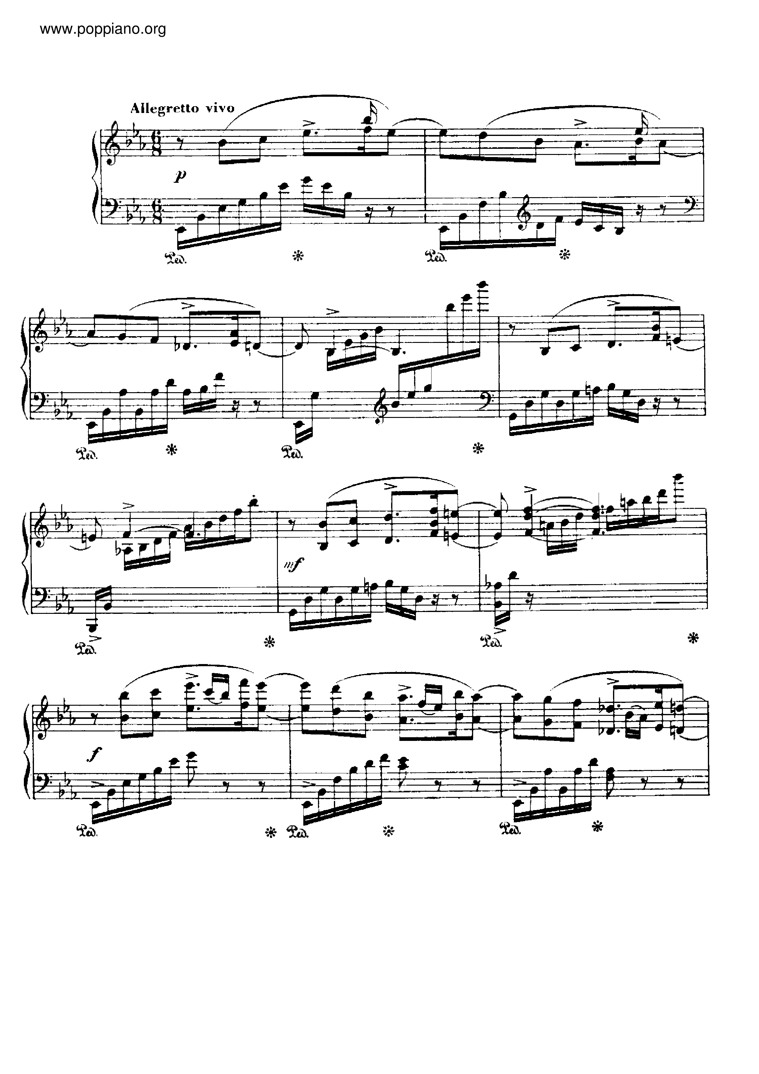 Barcarolle No.6, Op.70 Score