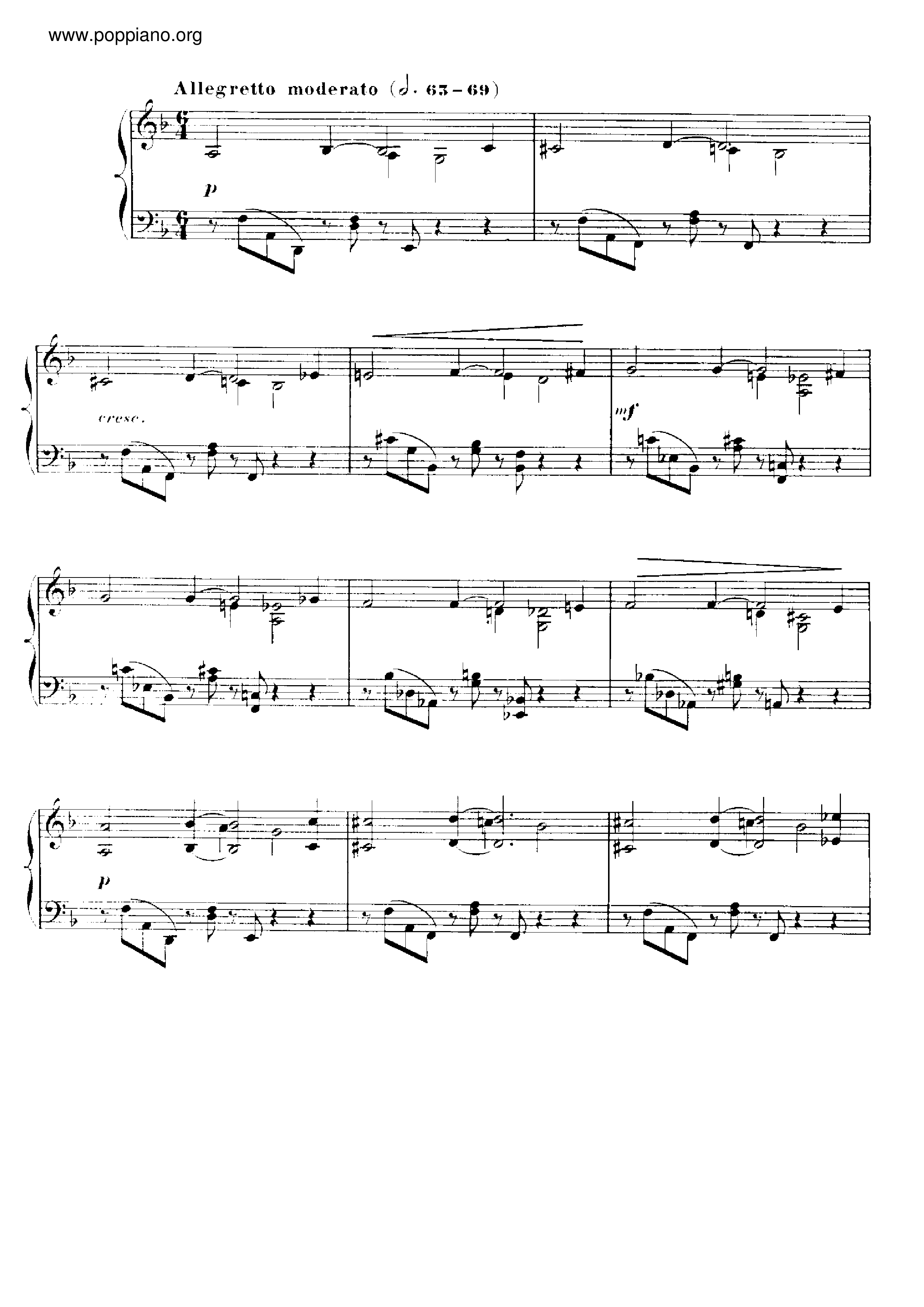 Barcarolle No.7, Op.90琴譜
