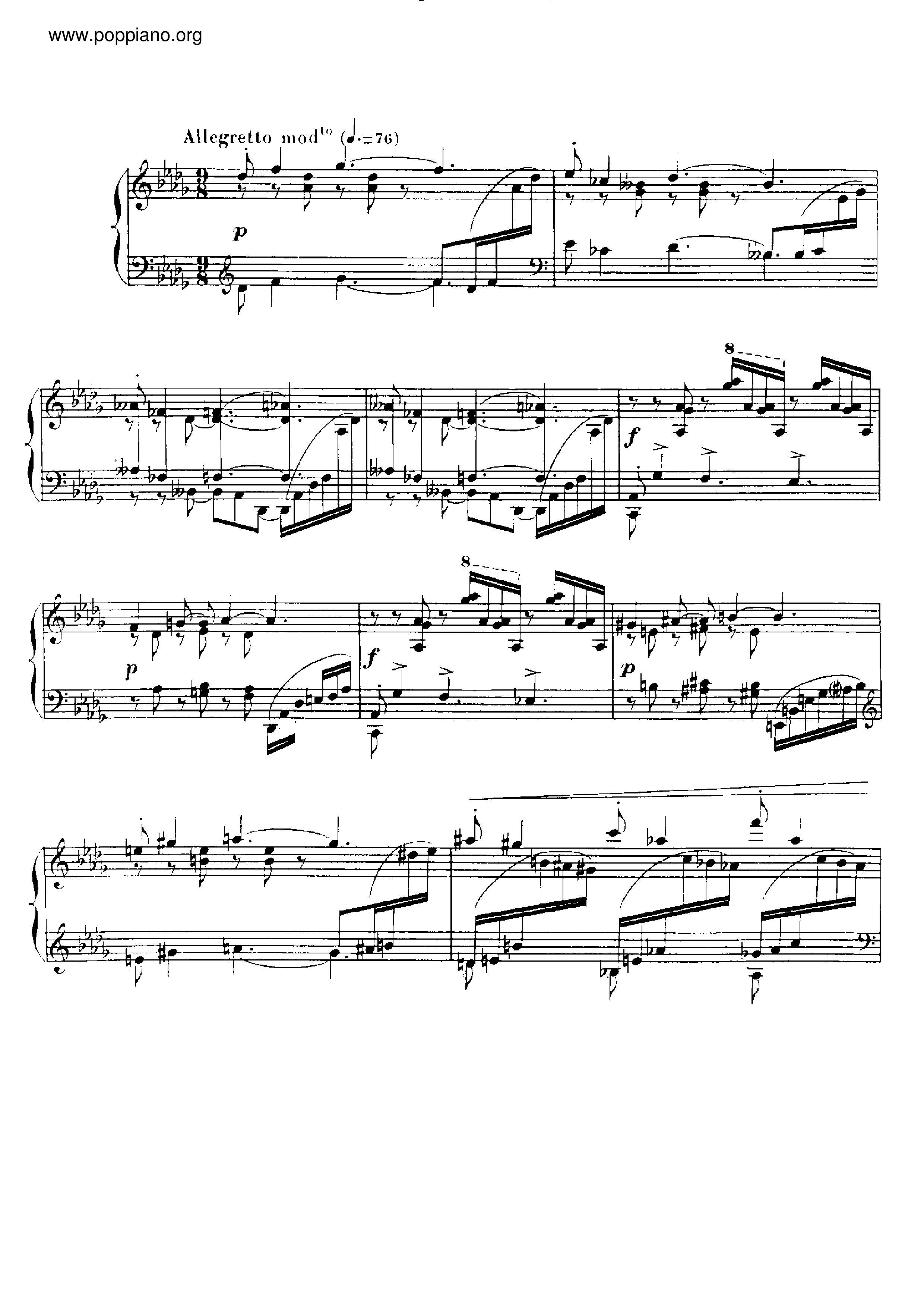 Barcarolle No.8, Op.96 Score