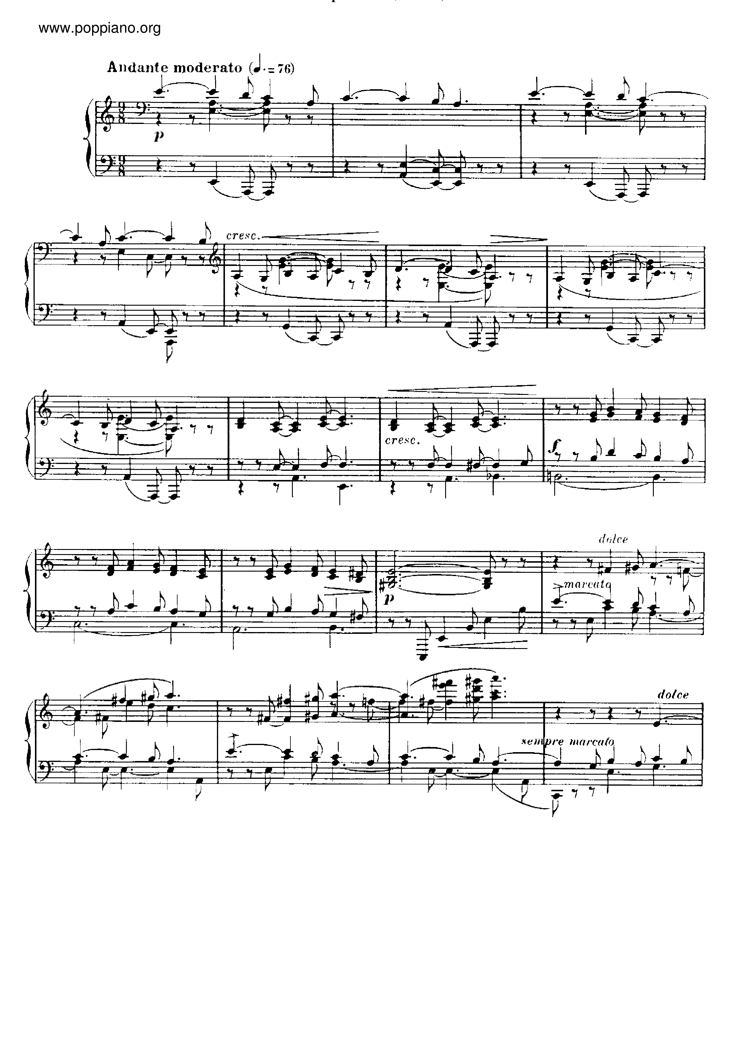 Barcarolle No.9, Op.101琴譜