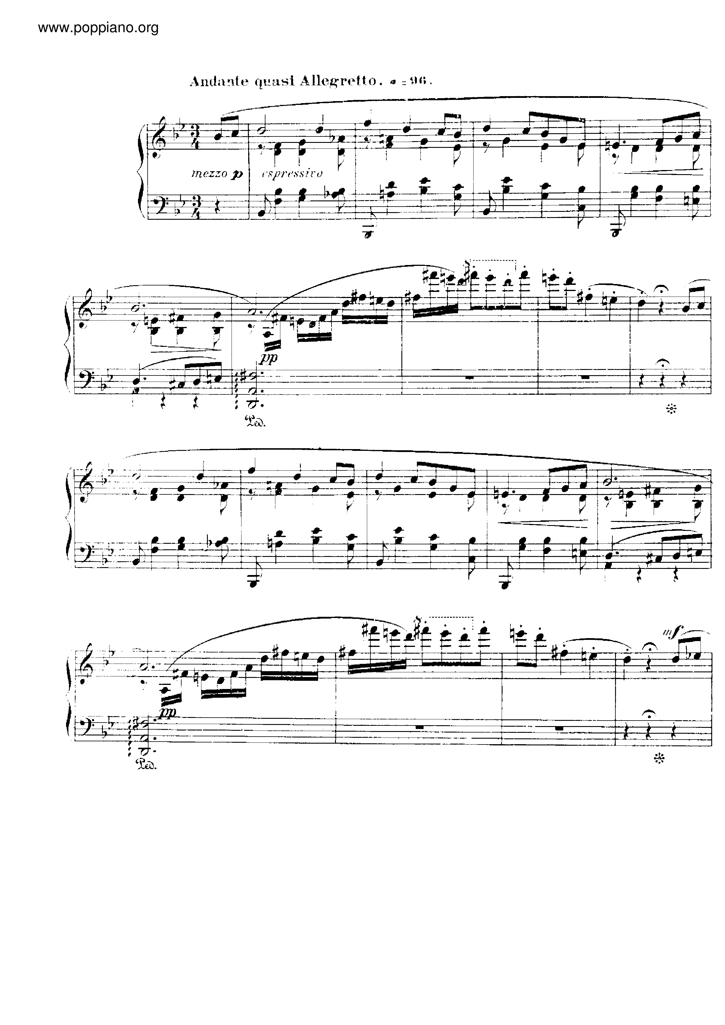 Nocturne No.5, Op.37琴譜
