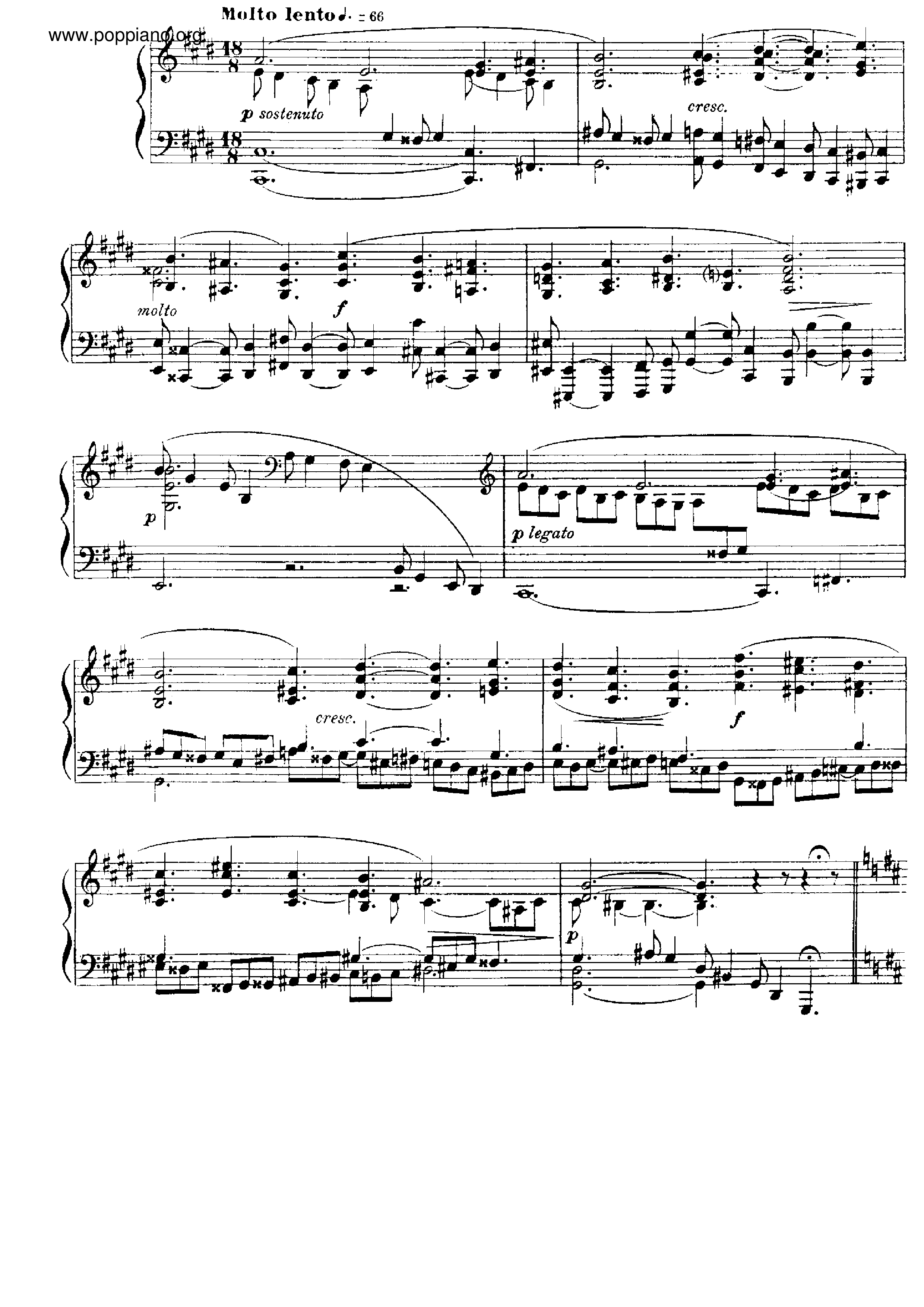 Nocturne No.7, Op.74琴譜