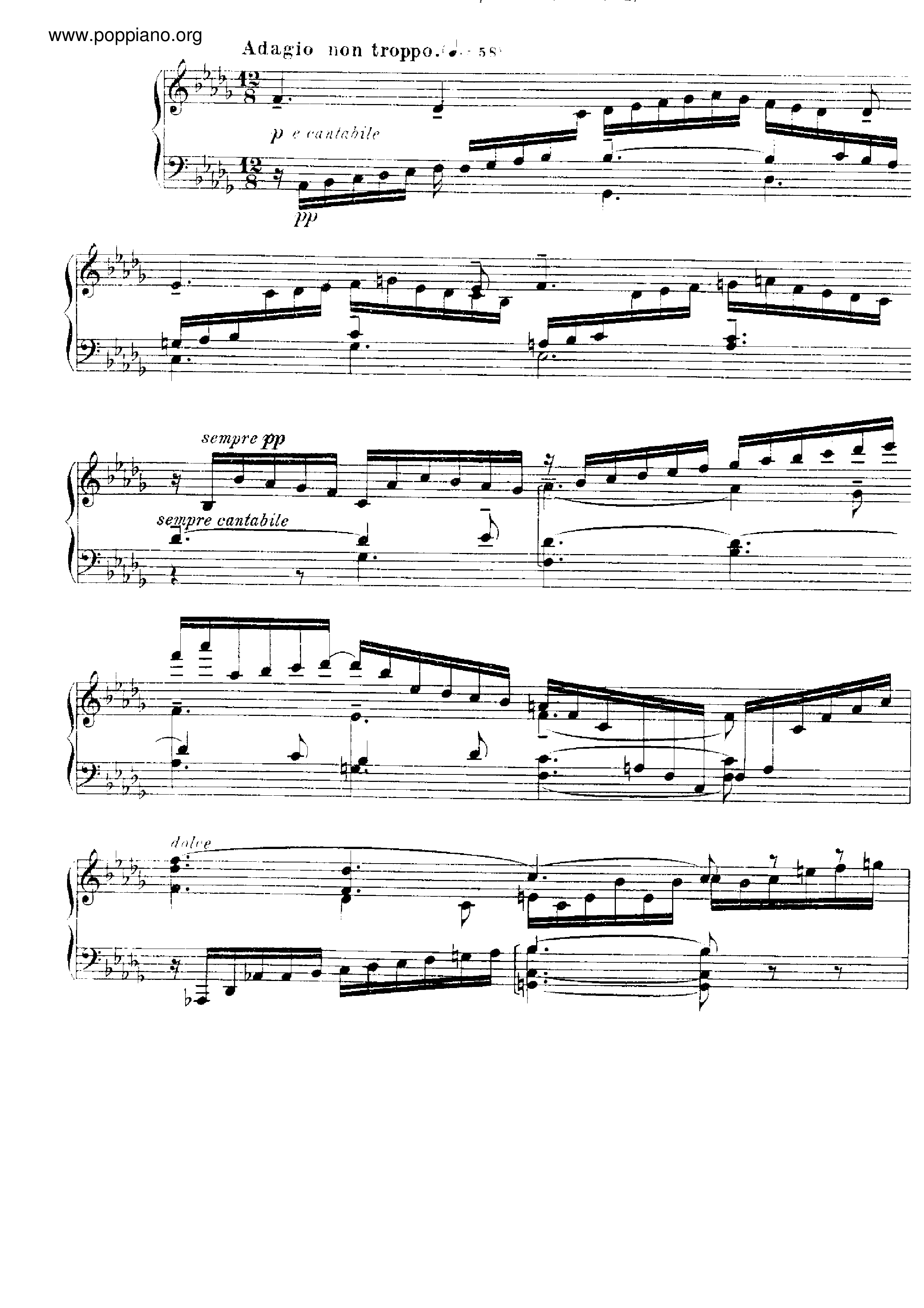 Nocturne No.8, Op.84琴譜