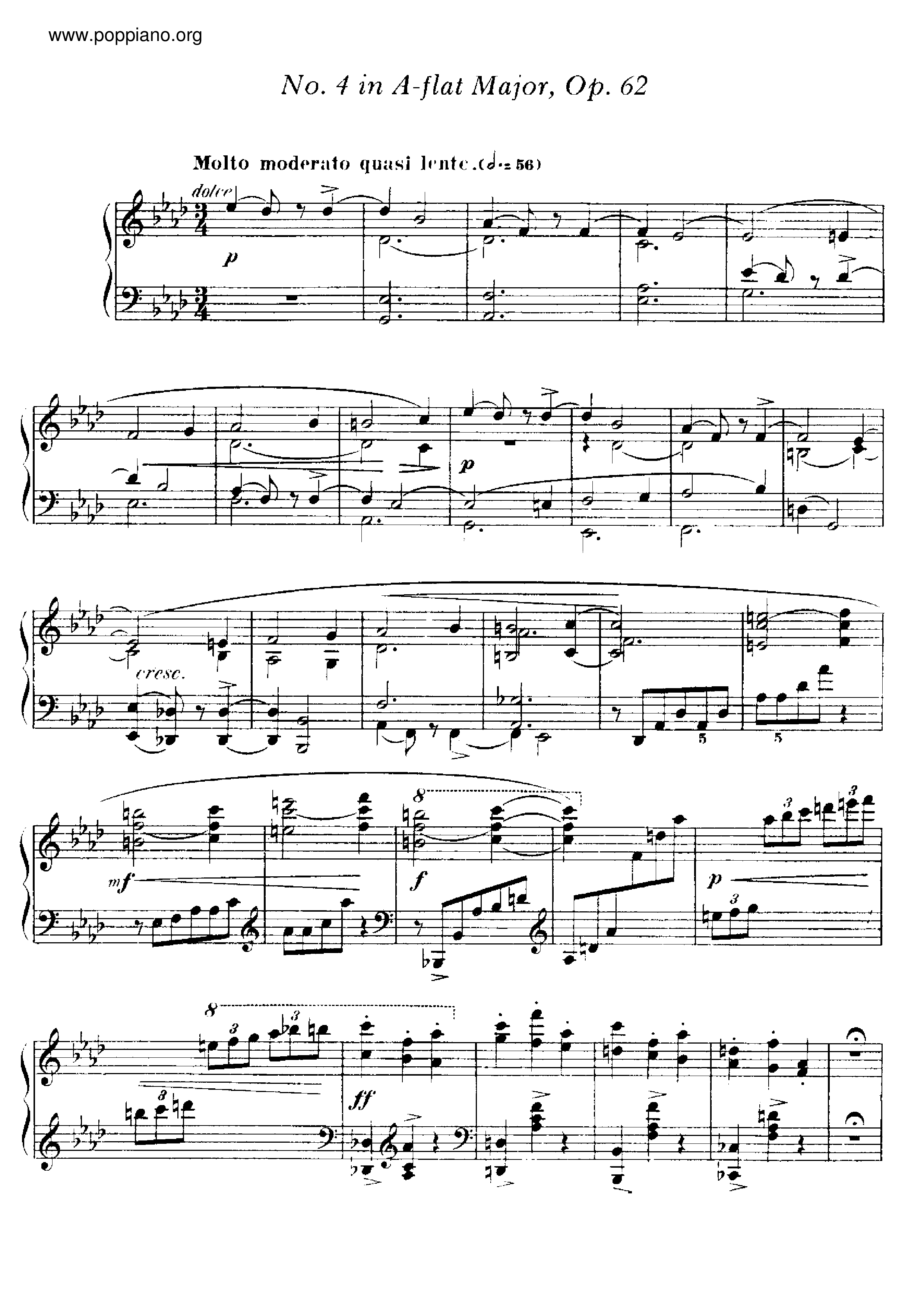 Valse Caprice No.4 Op.62琴譜