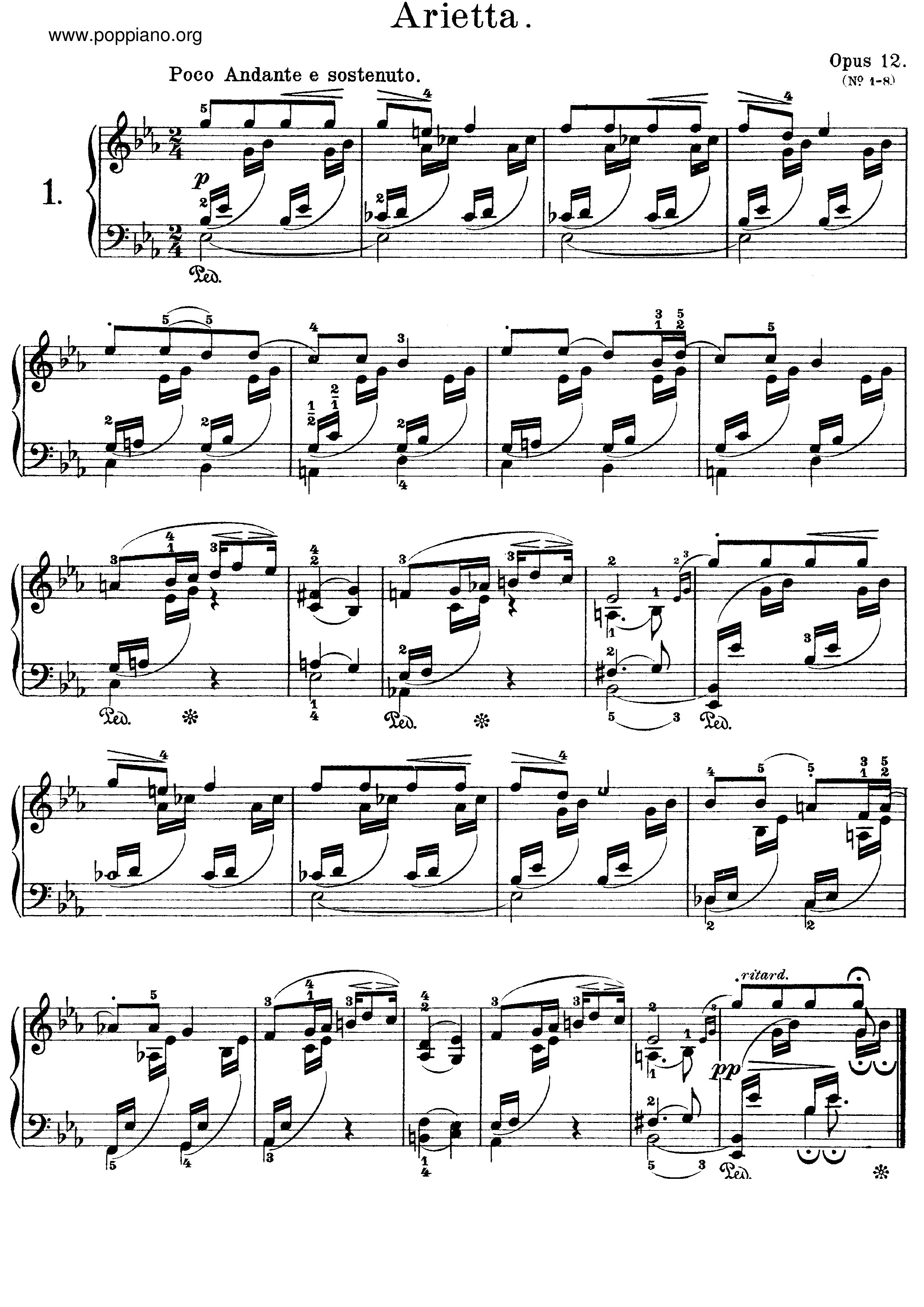 Lyric Pieces, Op.12琴譜