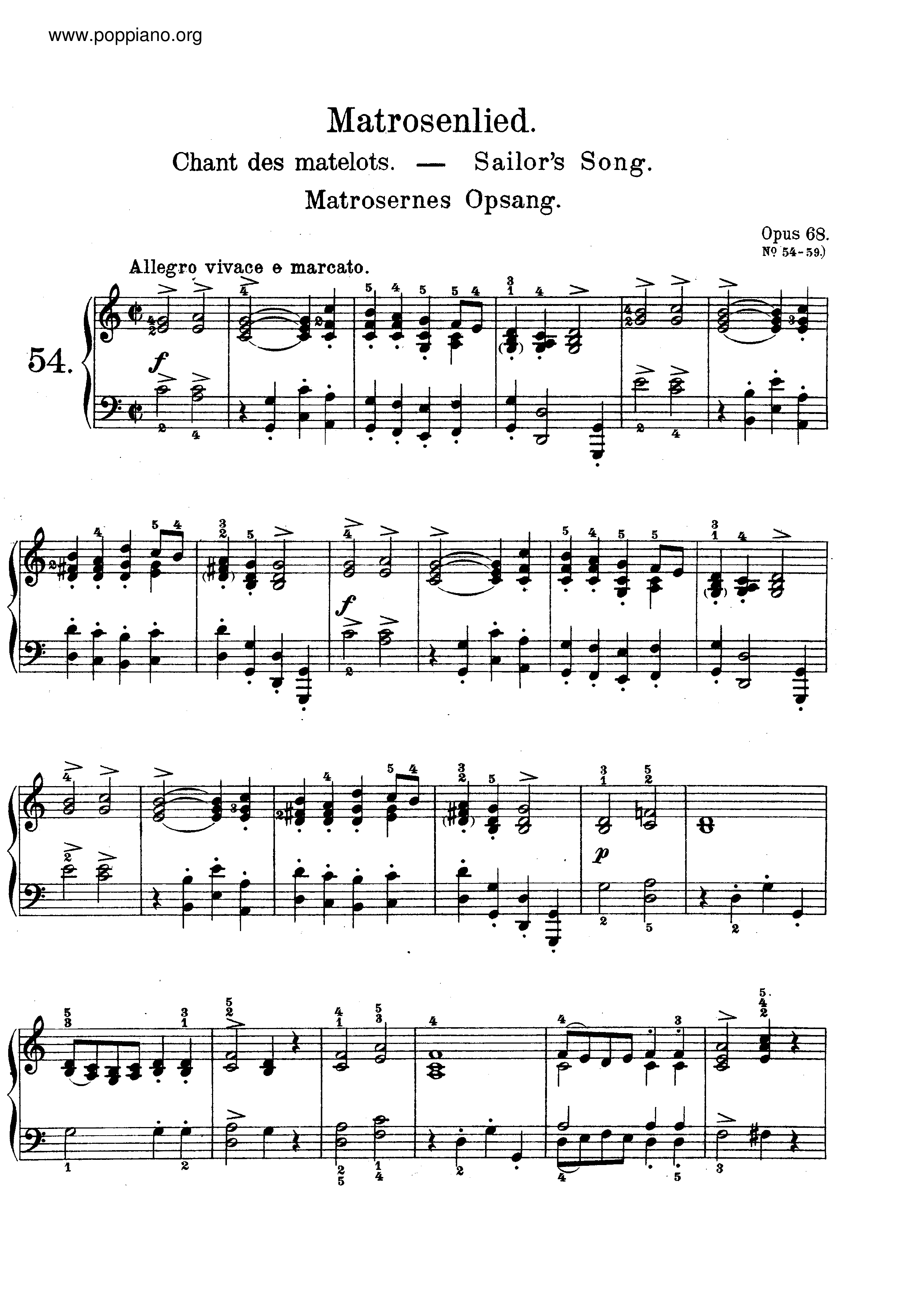 Lyric Pieces, Op.68 Score