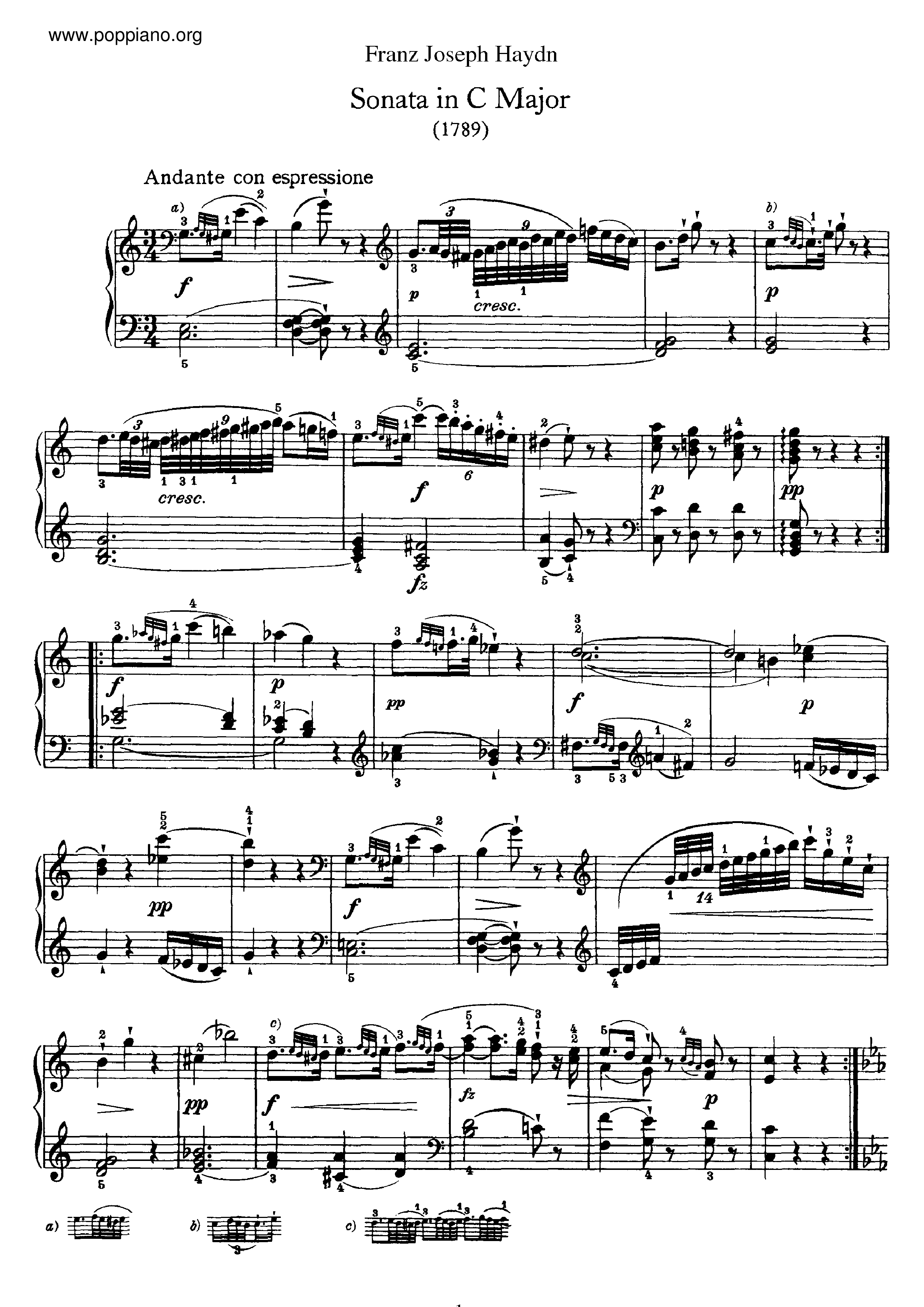 Sonata No.48 in C major琴谱
