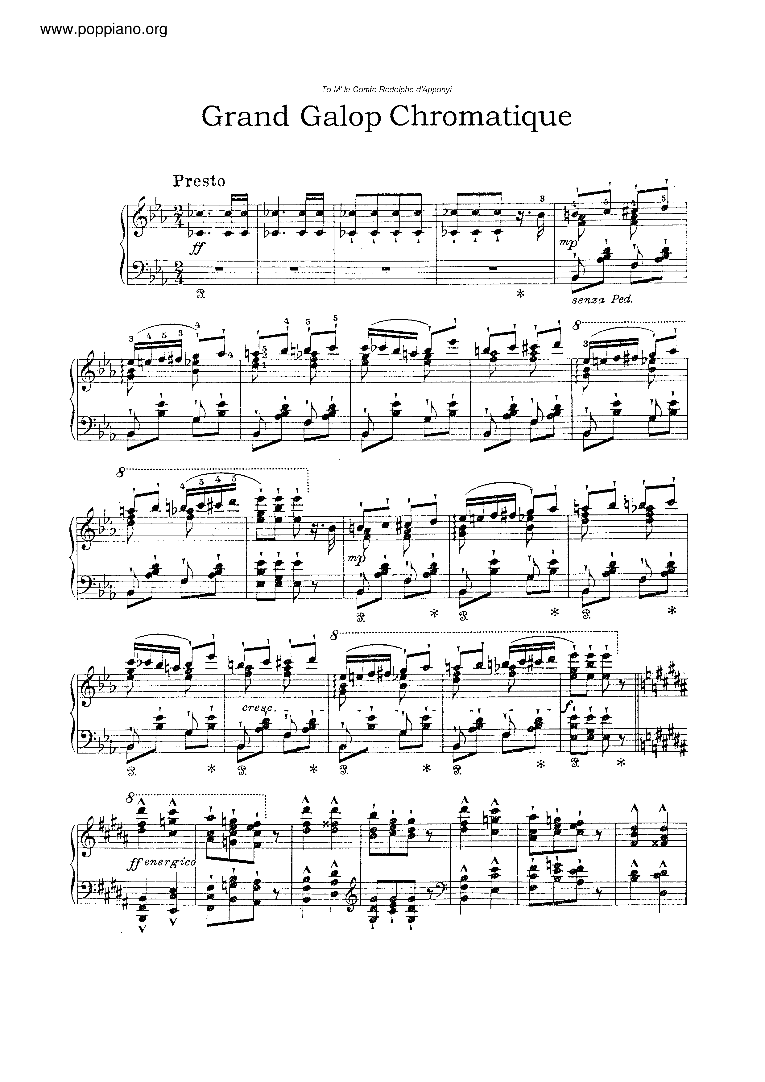 Grand Galop Chromatiqueピアノ譜