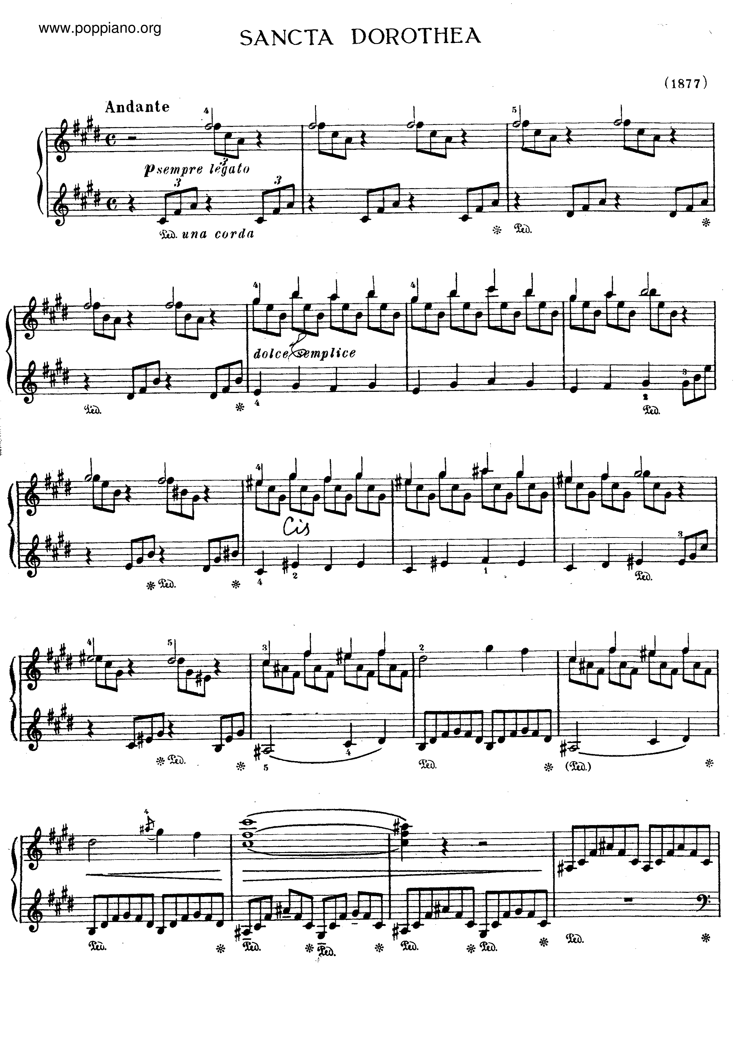 Sancta Dorothea, S.187 Score