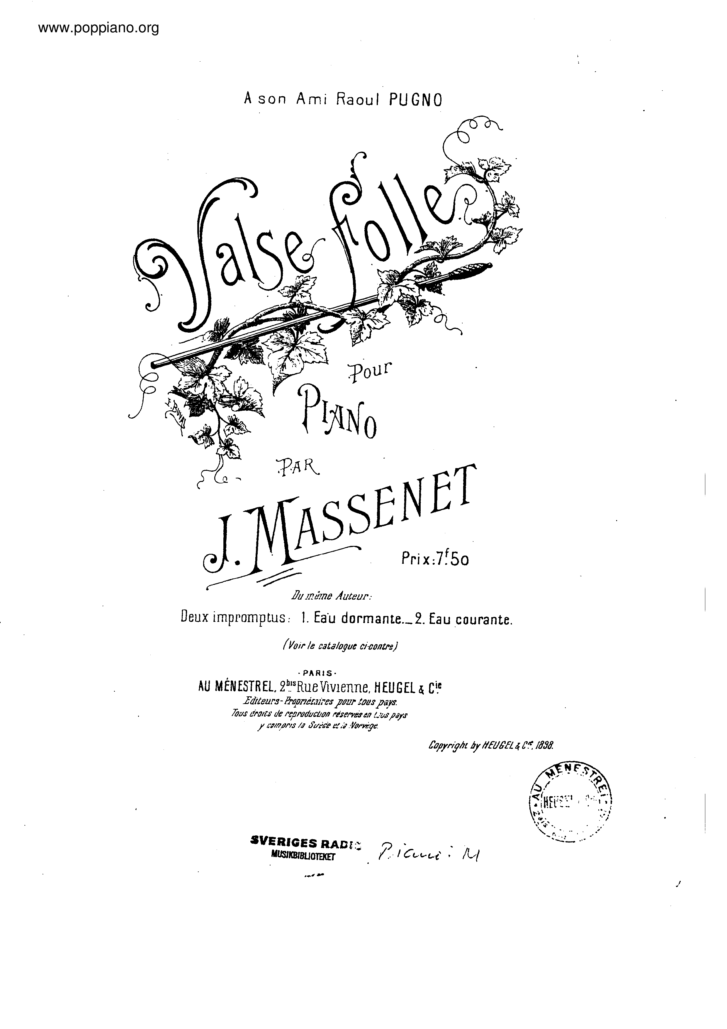 Valse folle Score