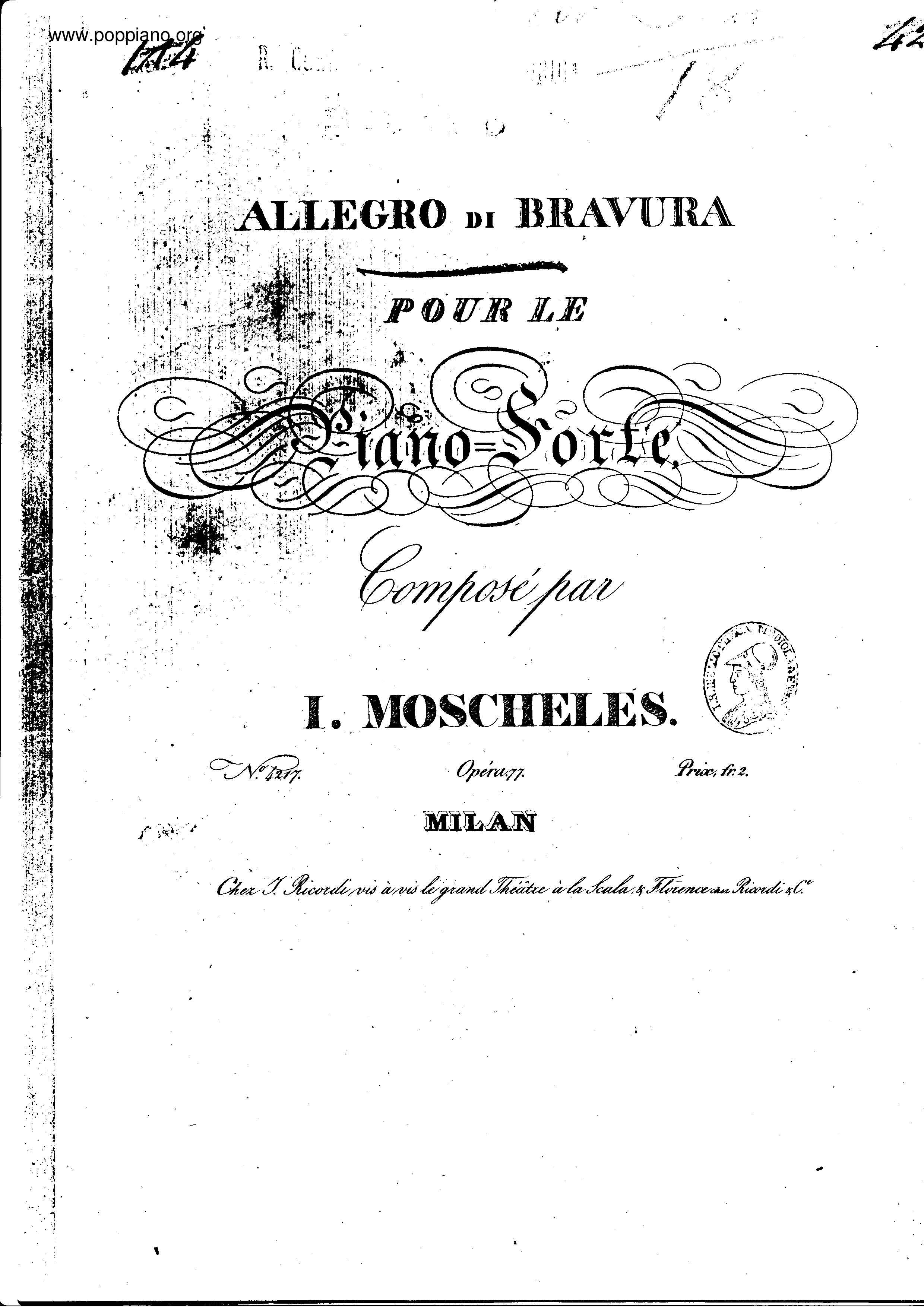 Allegro di Bravura, Op.77 Score