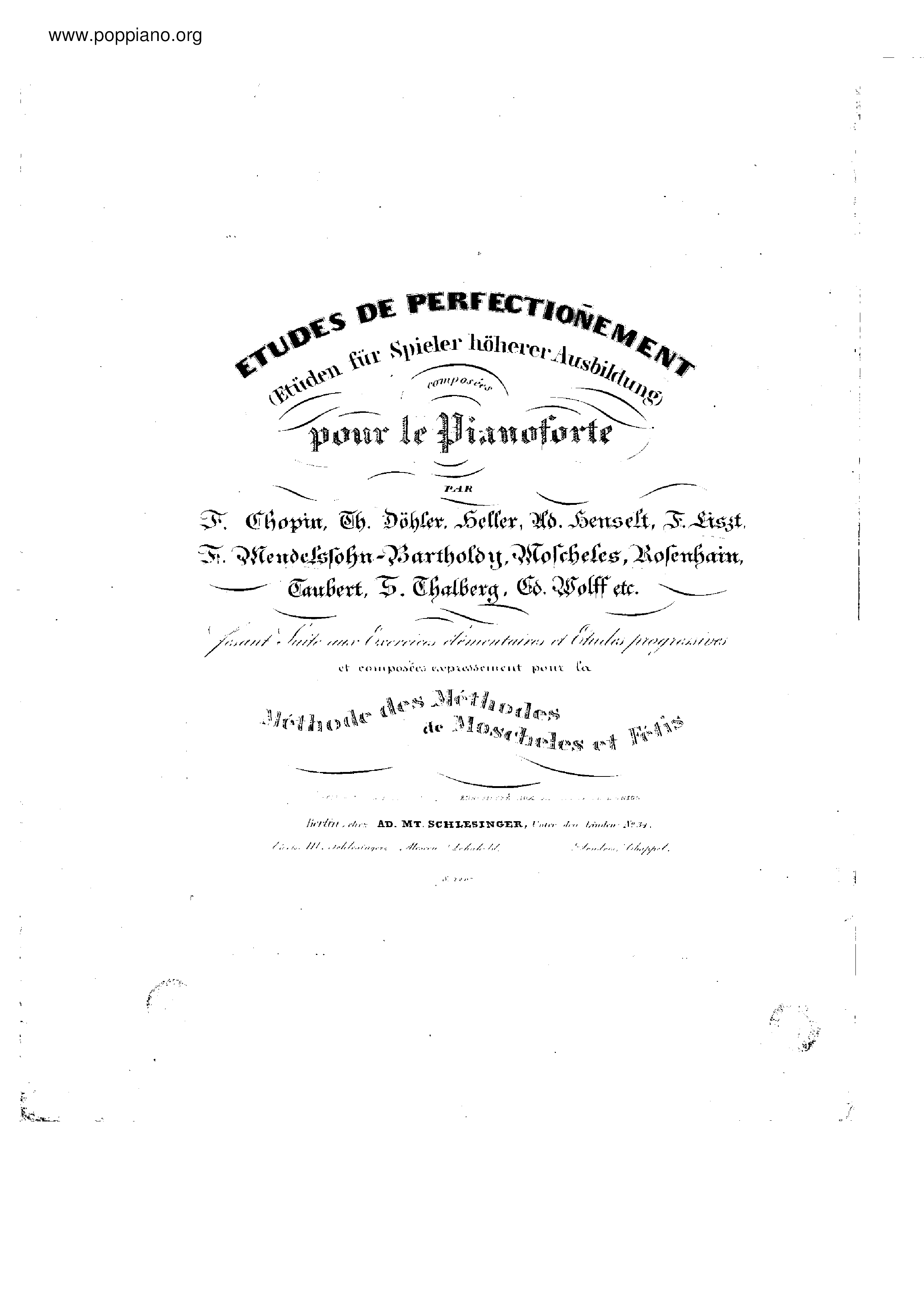 Methode des Methodes , Op.98ピアノ譜