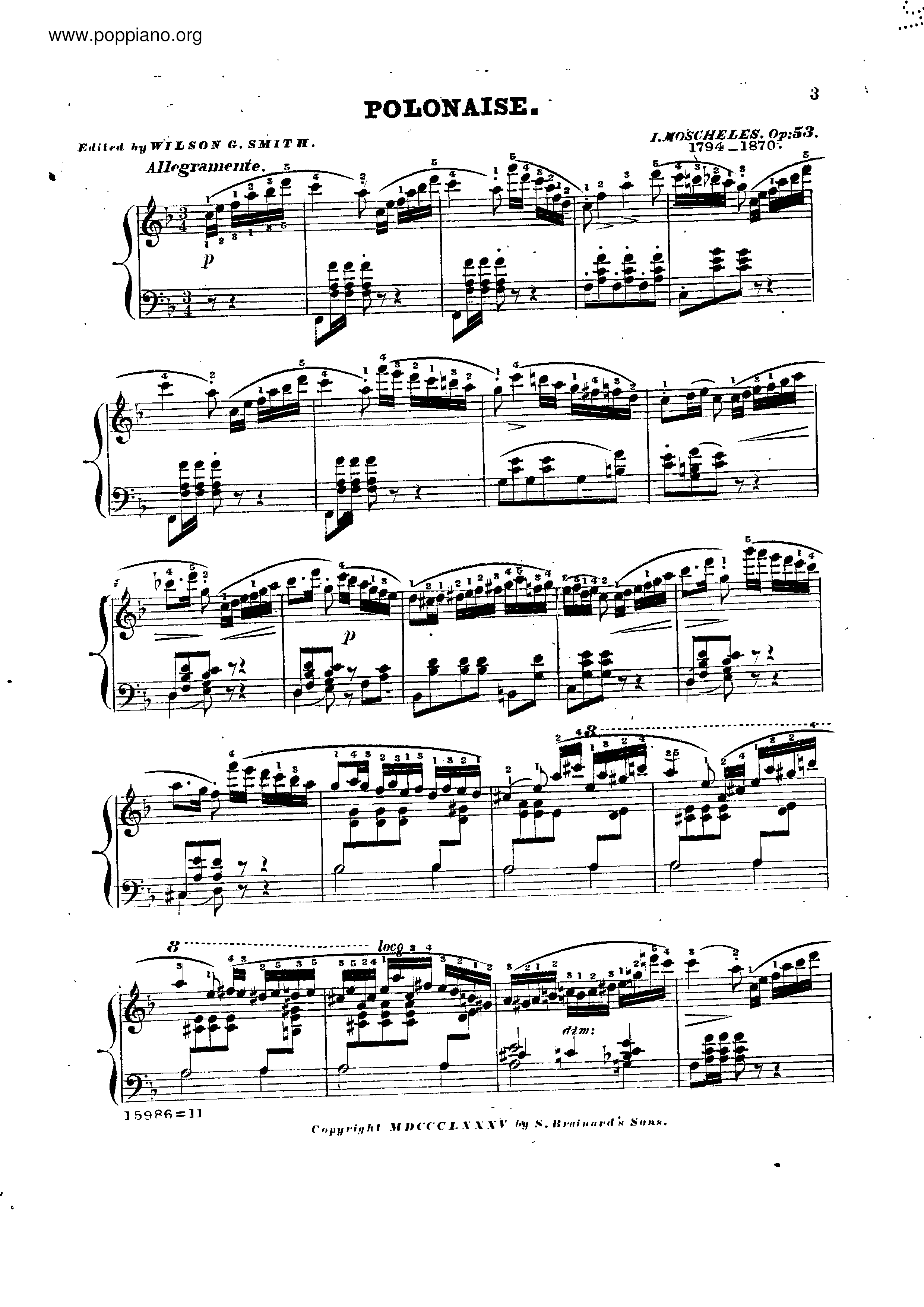 Polonaise, Op.53琴谱