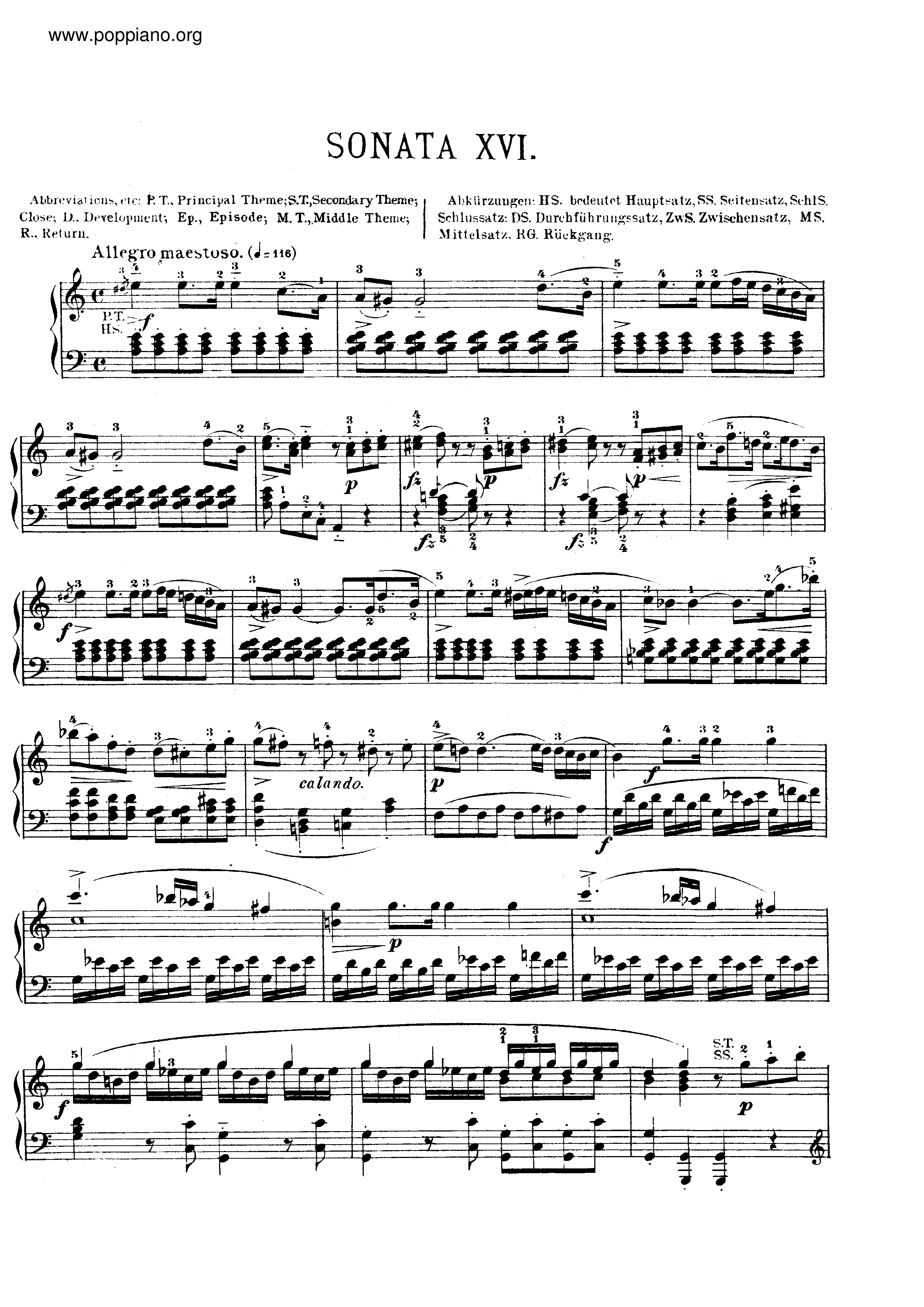 Piano Sonata in A minor, K. 310琴譜