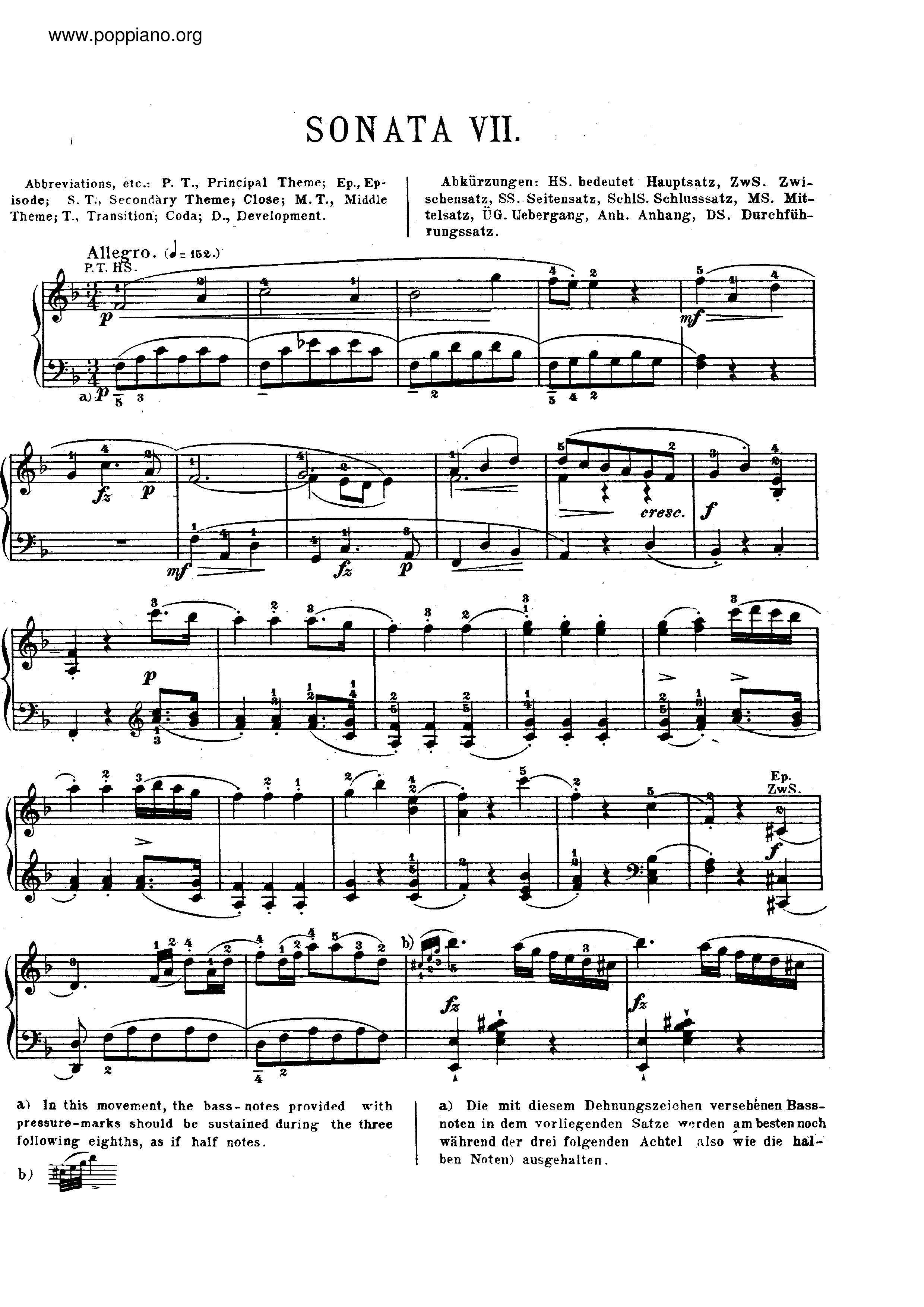 Piano Sonata in F major, K. 332琴谱