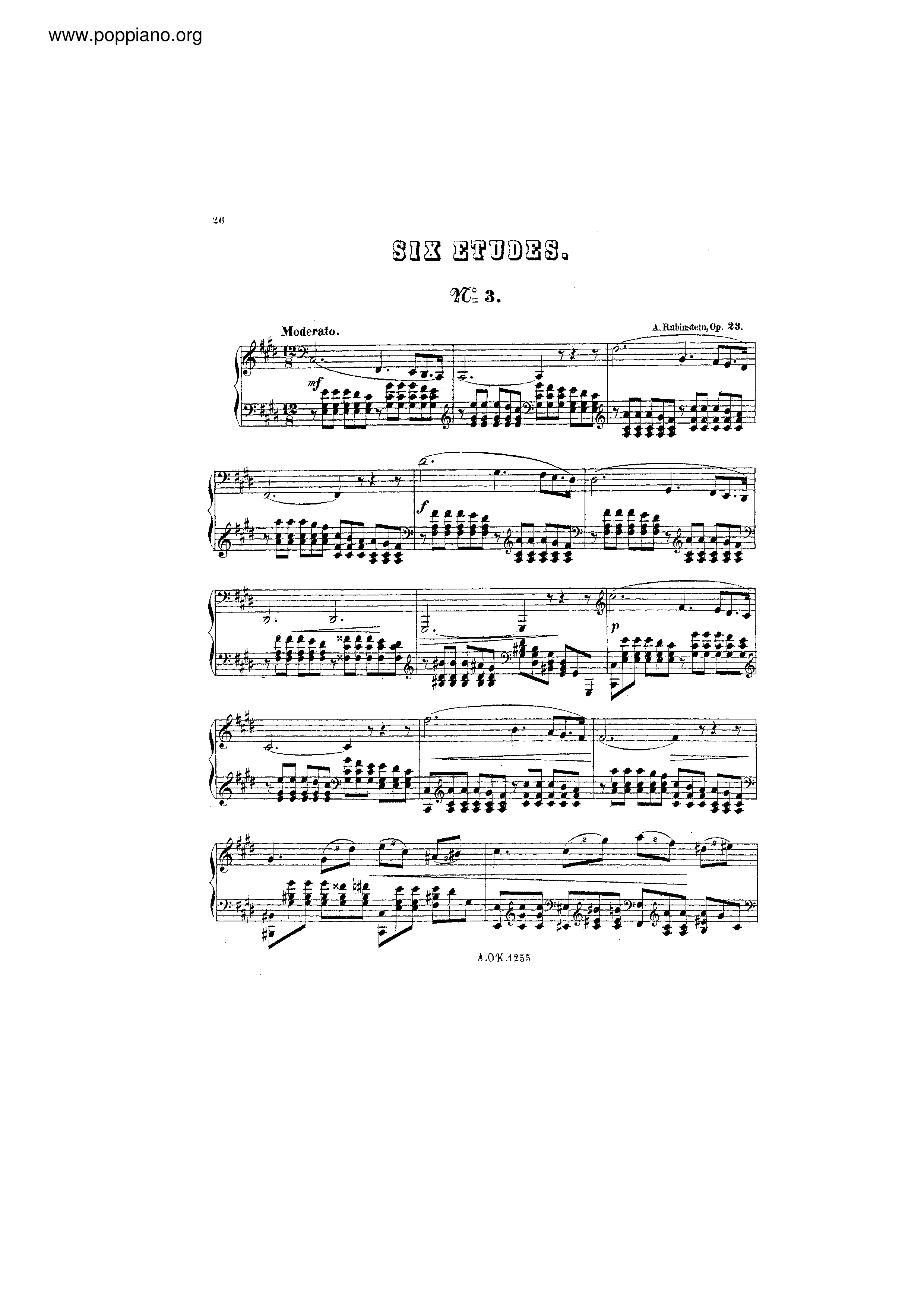 Etude No.3琴谱