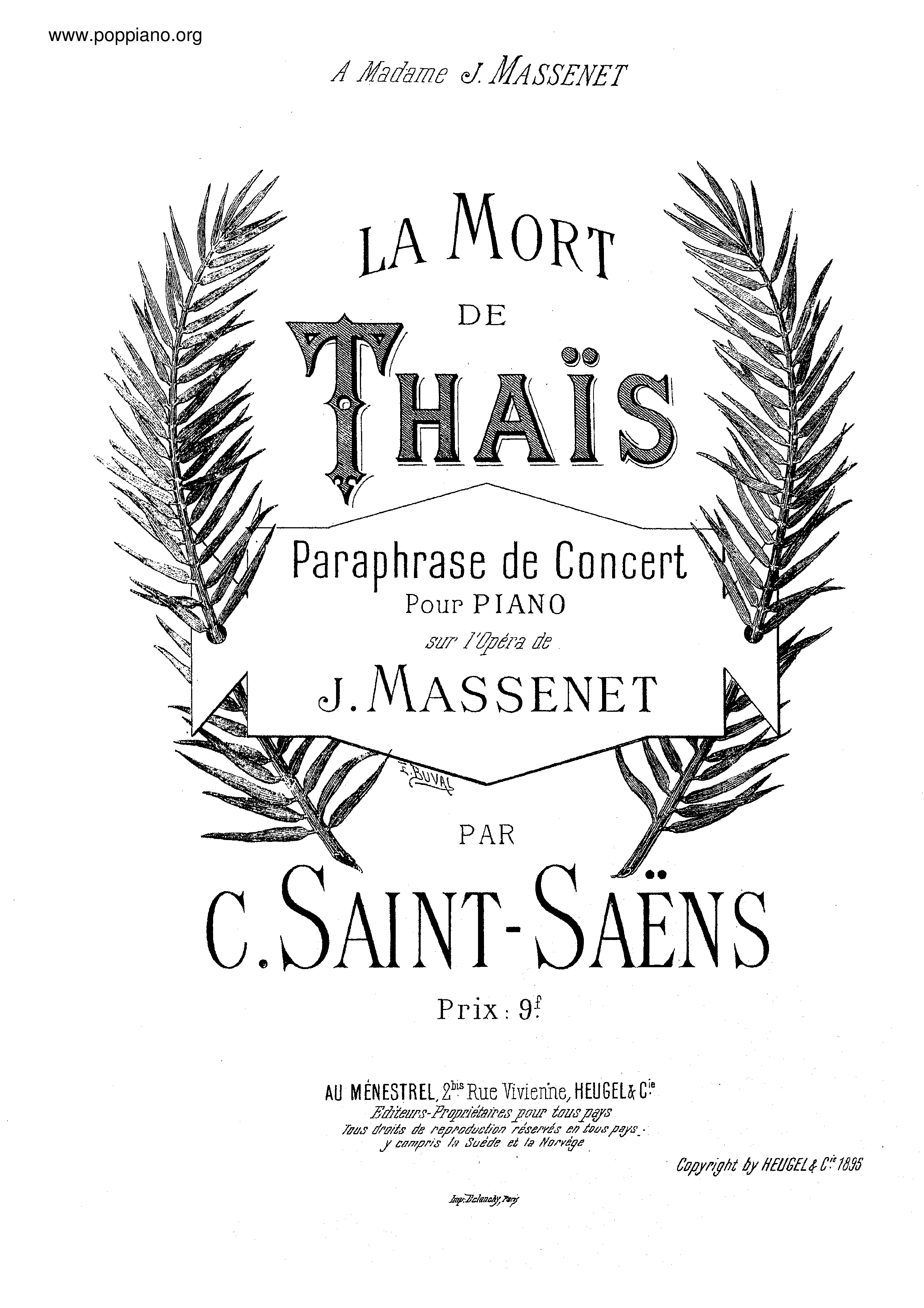 La mort de Thaus (Concert paraphrase) Score