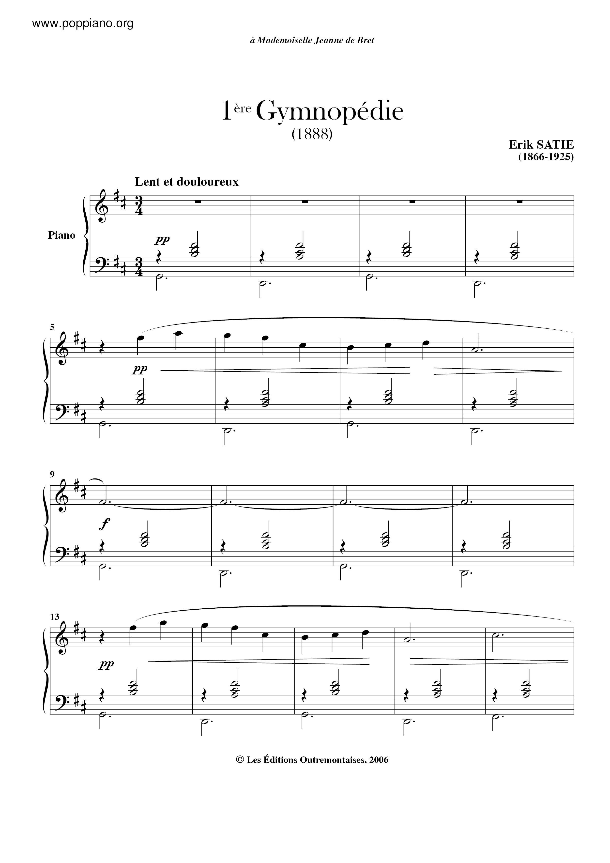 Gymnopedies Score