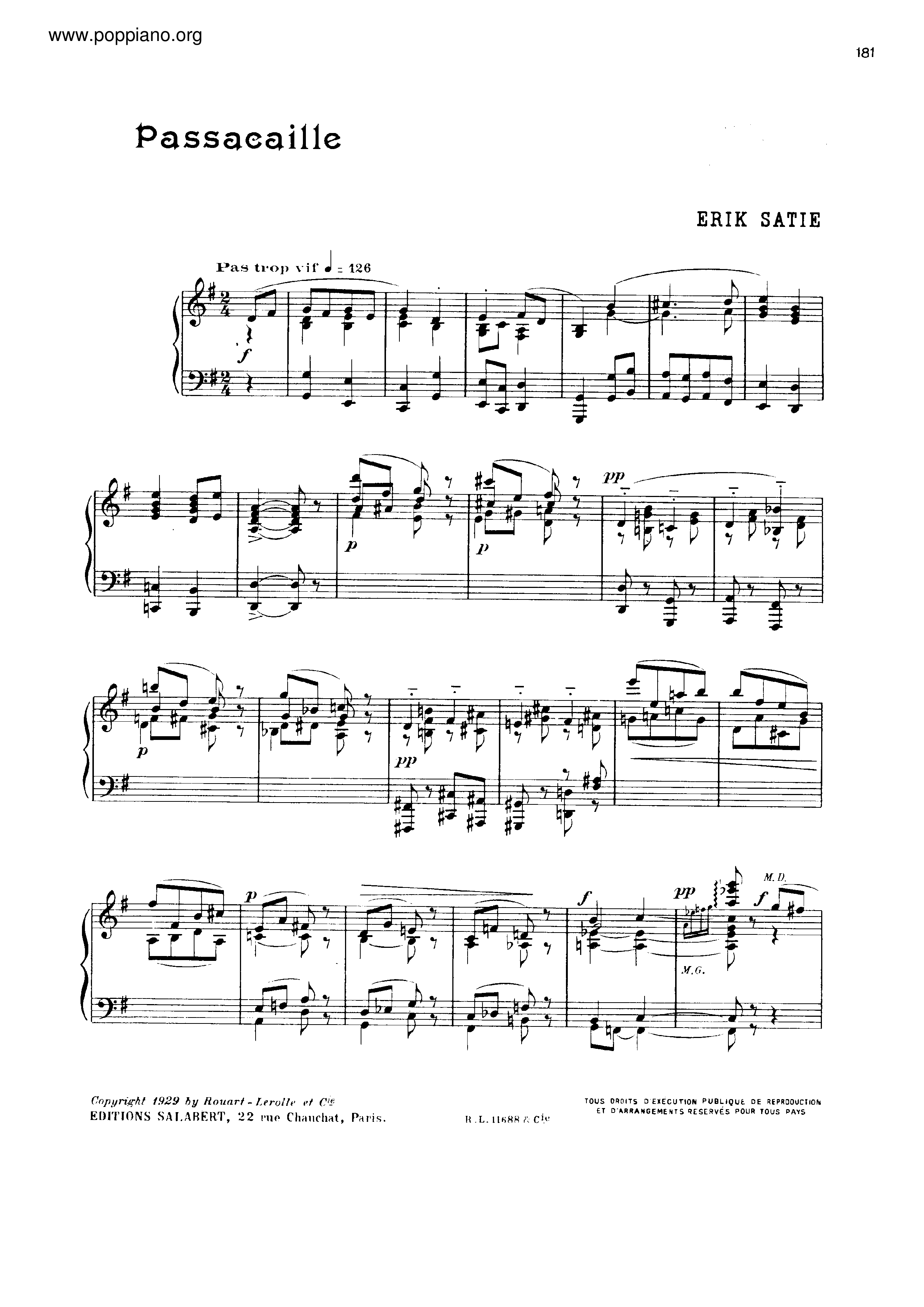 Passacaille Score