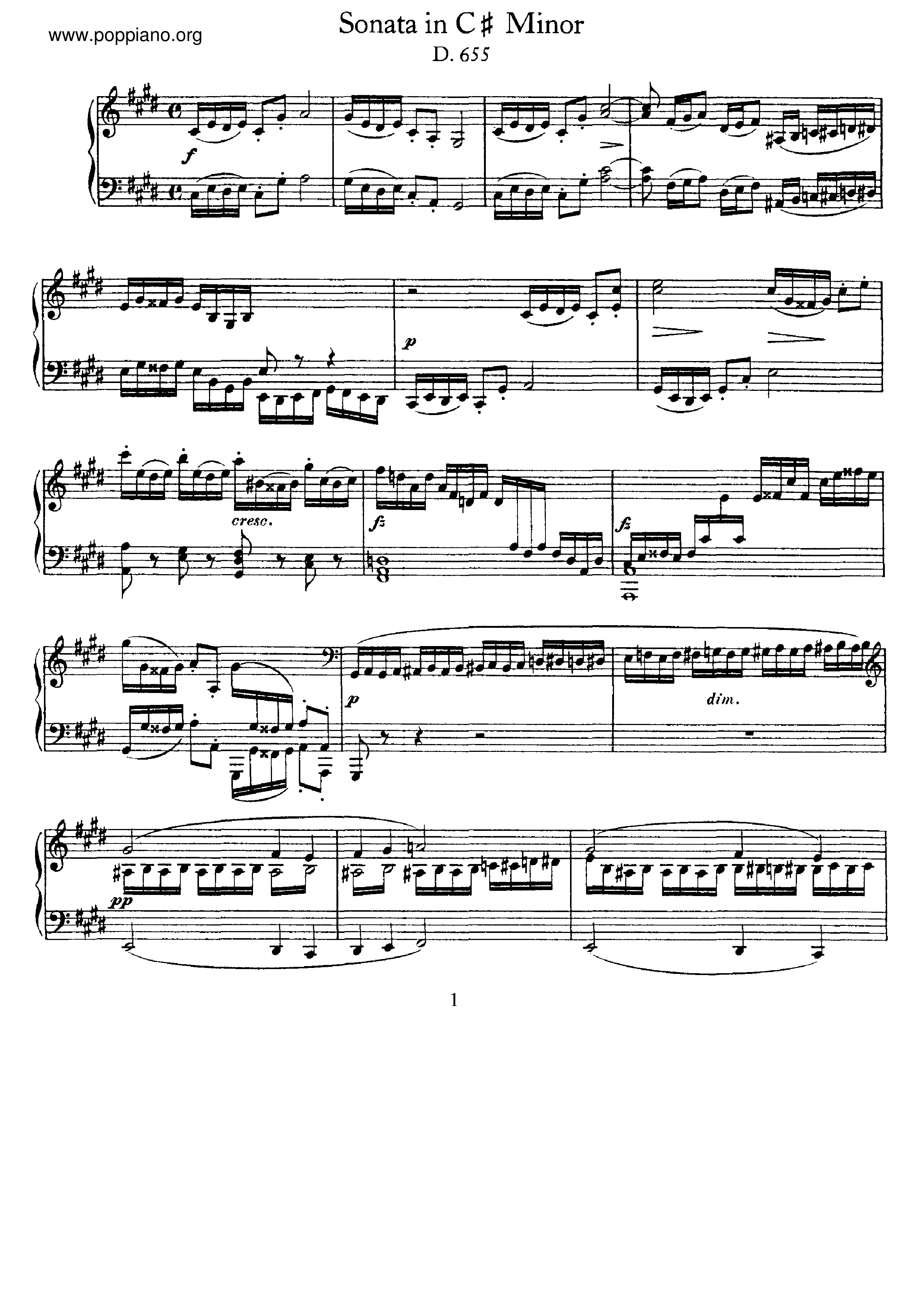 Allegro, D.65琴谱