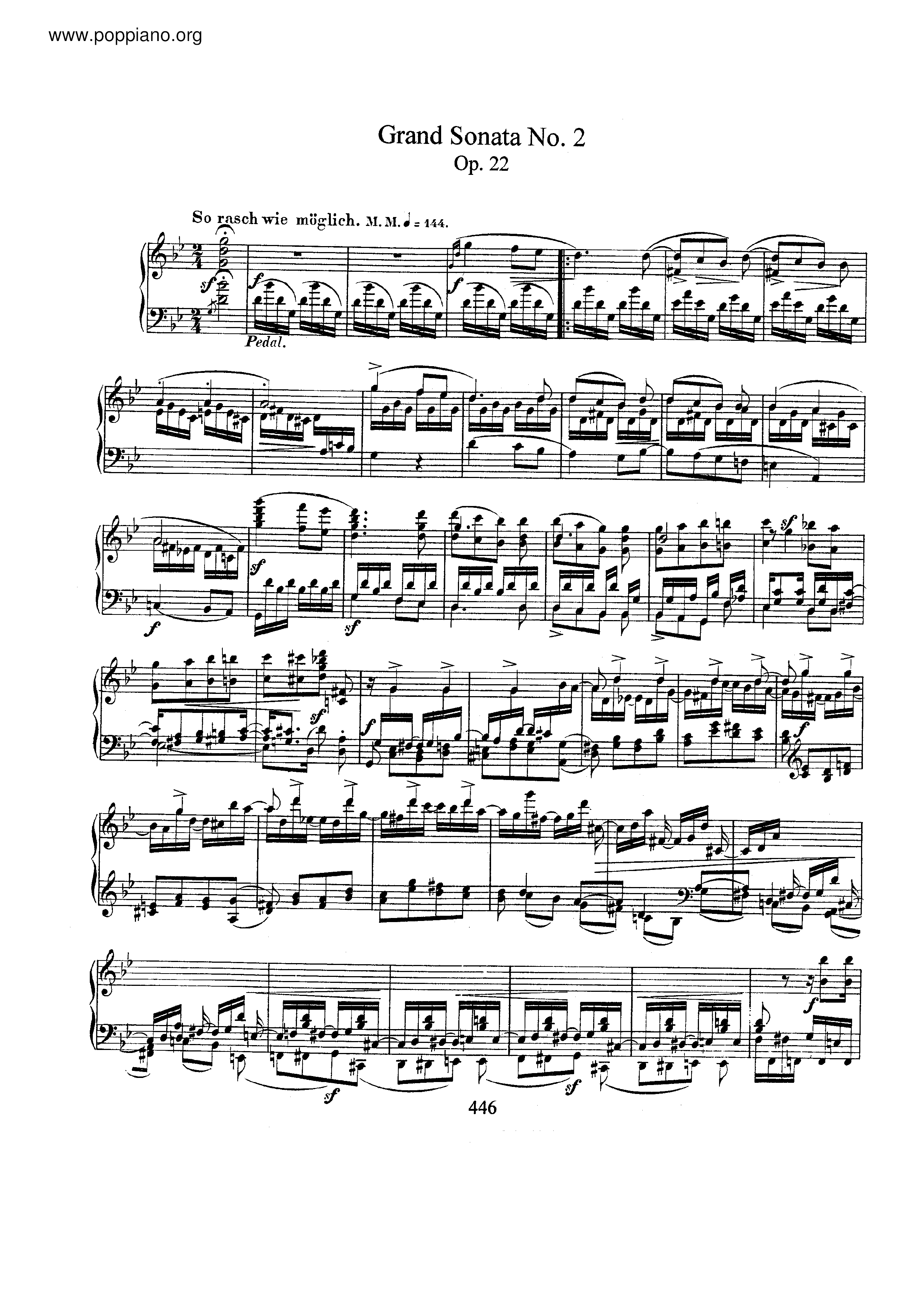 Grand Sonata No.2, Op.22 Score