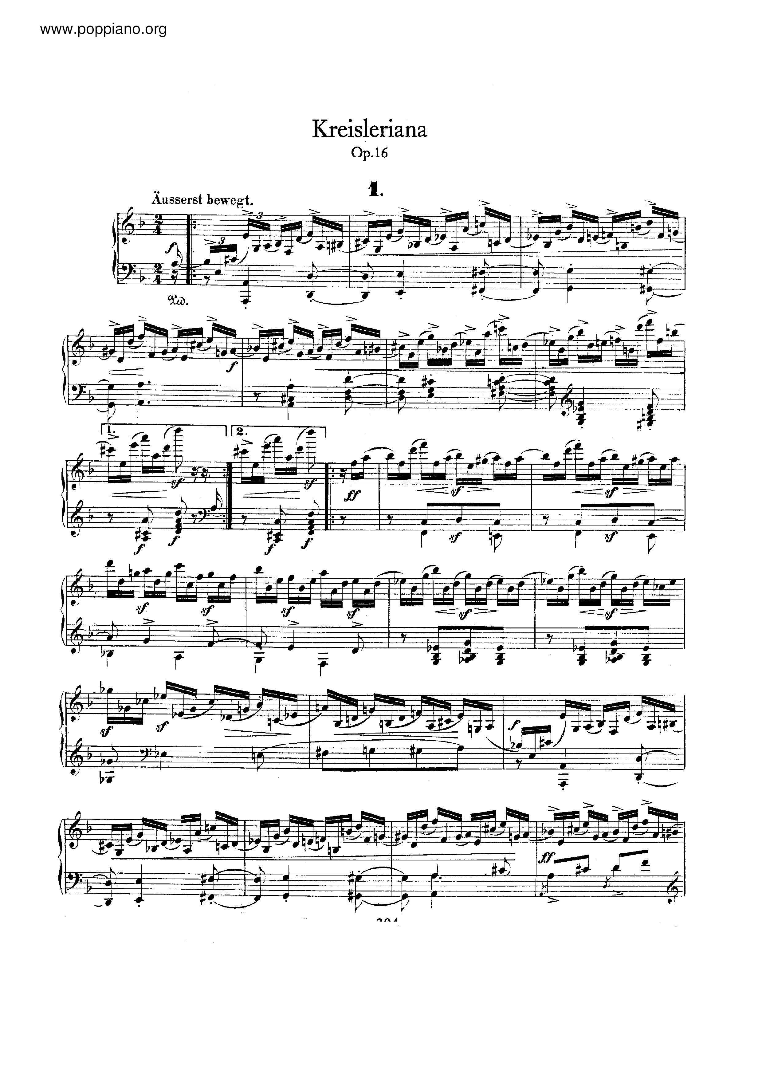 Kreisleriana, Op.16ピアノ譜