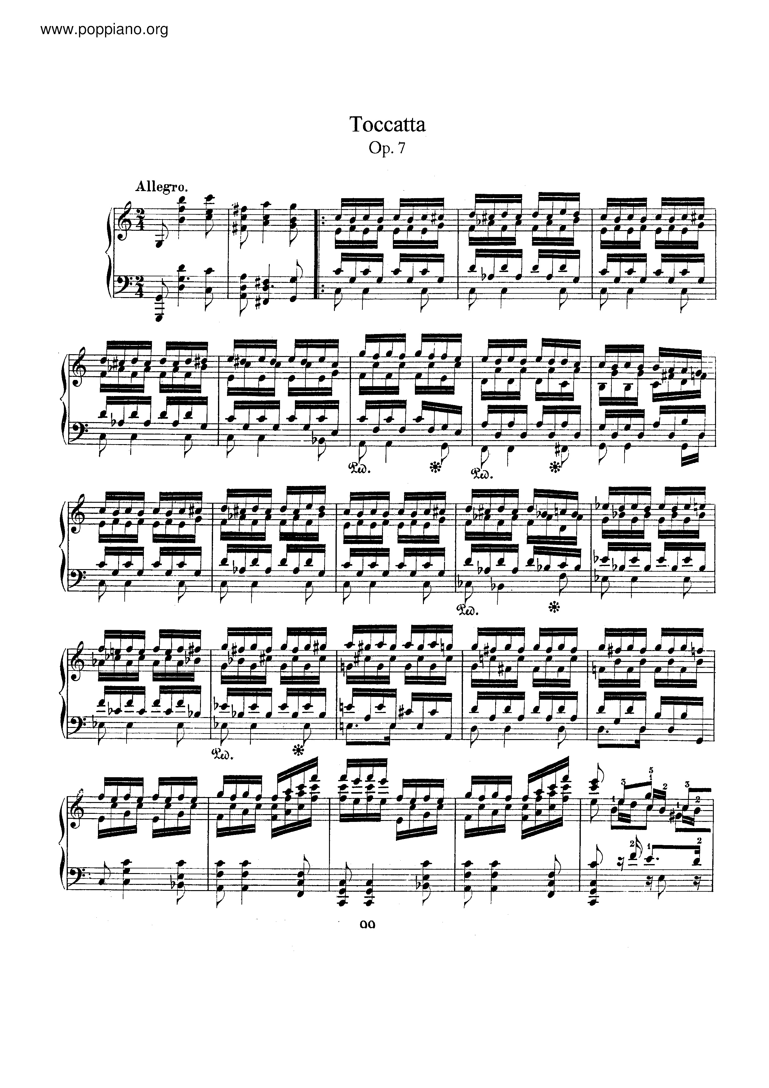 Toccata Op.7 Score