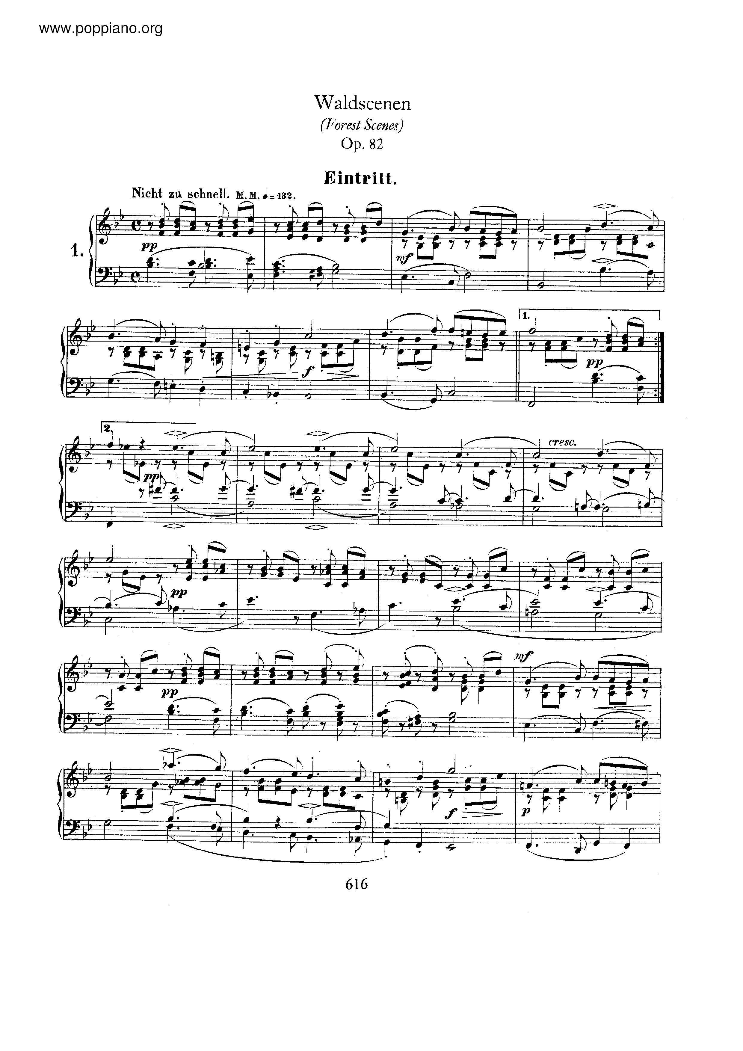 Waldszenen, Op.82琴谱