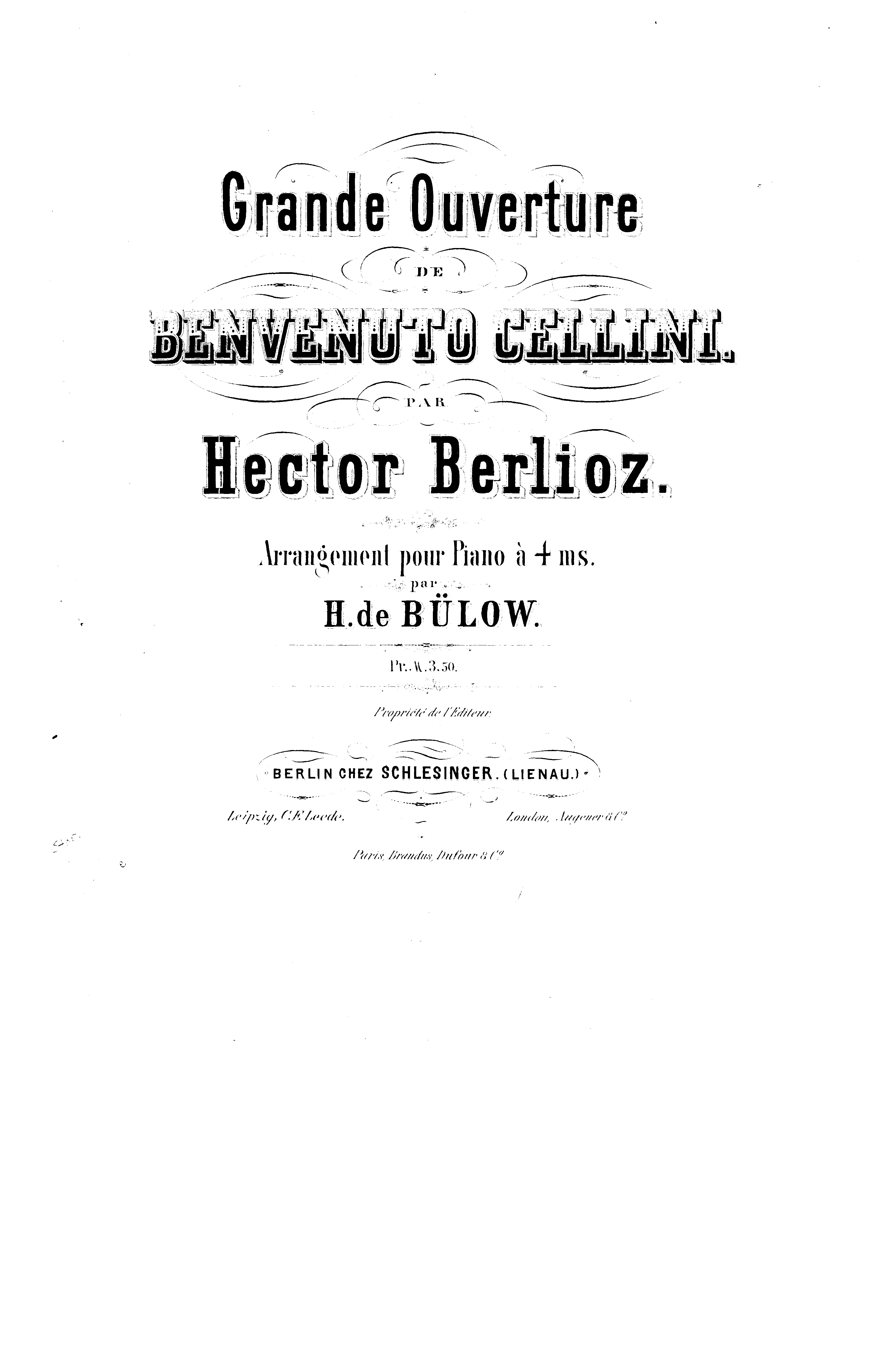 Benvenuto Cellini Score