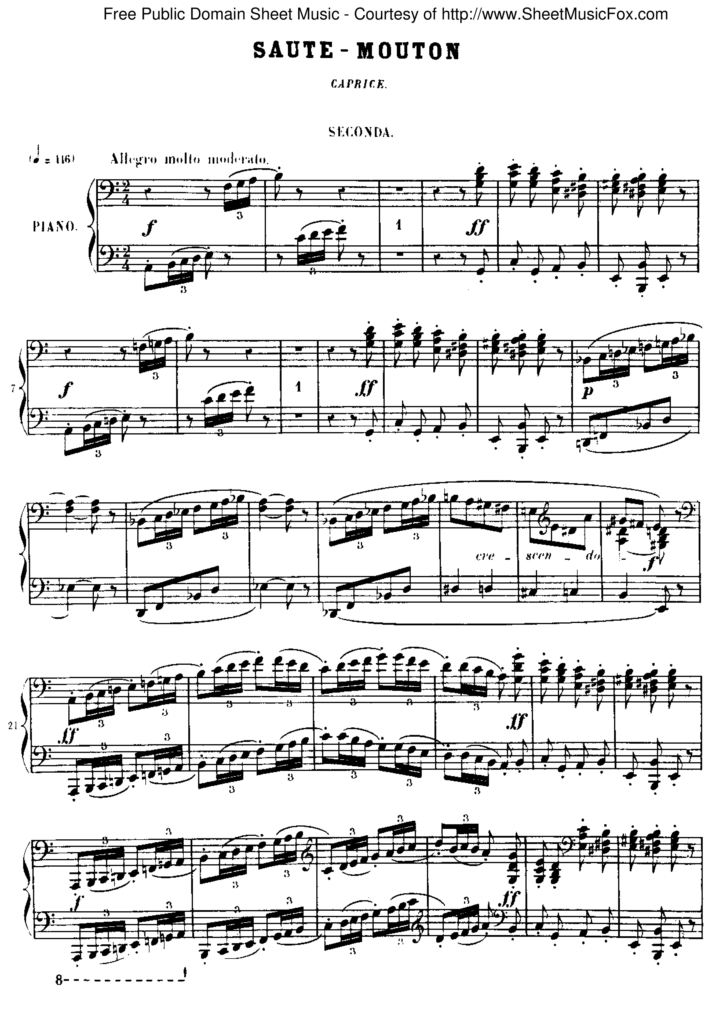 No.10 Saute Moutonピアノ譜
