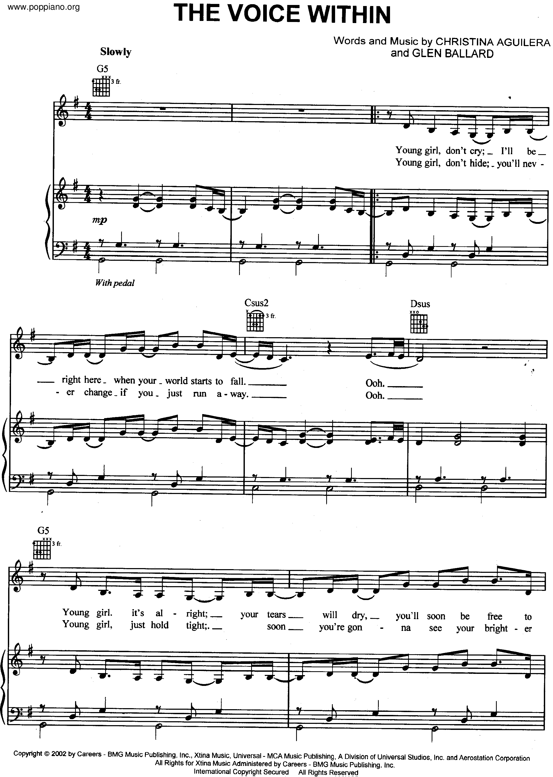 The Voice Within Score