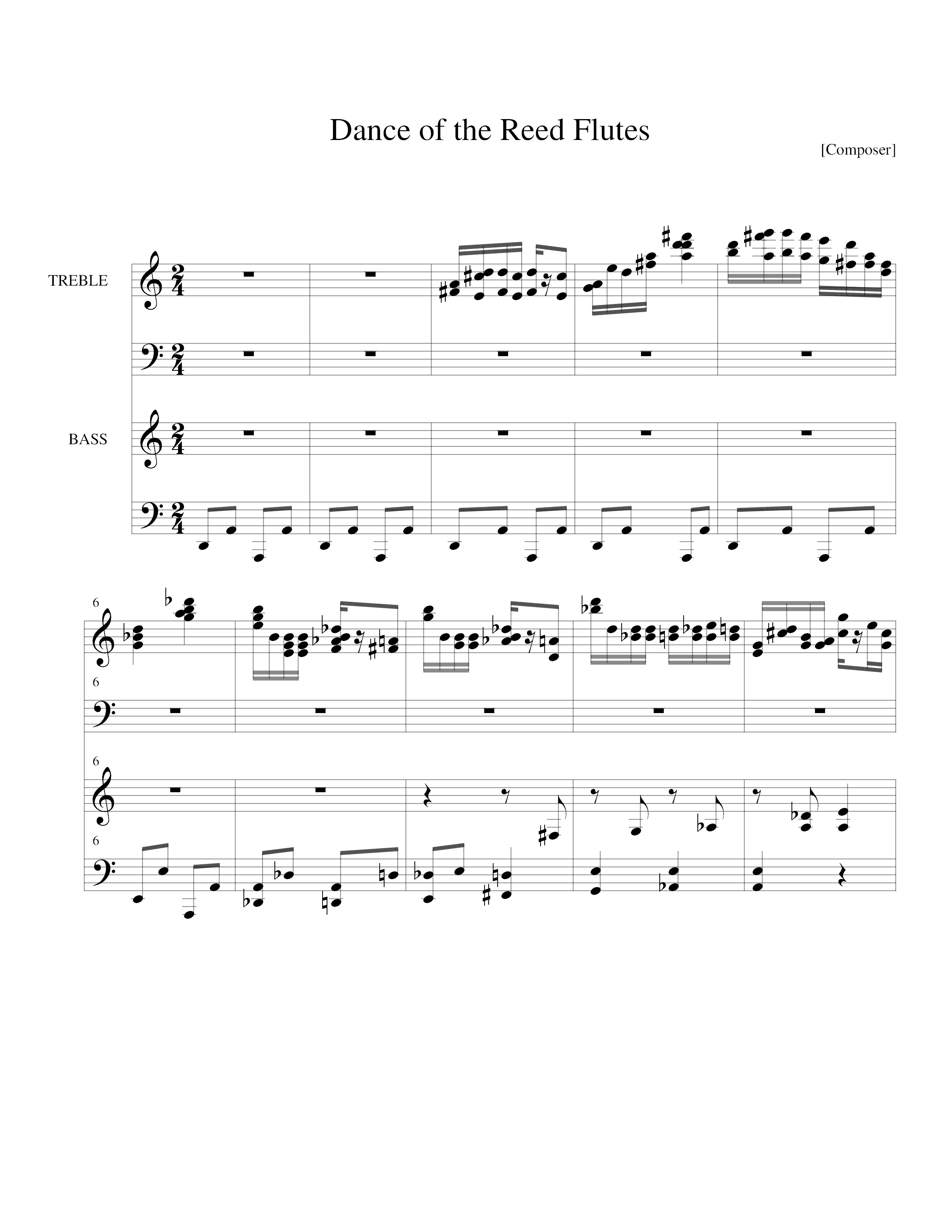 Dance of the Reed Flutes Score