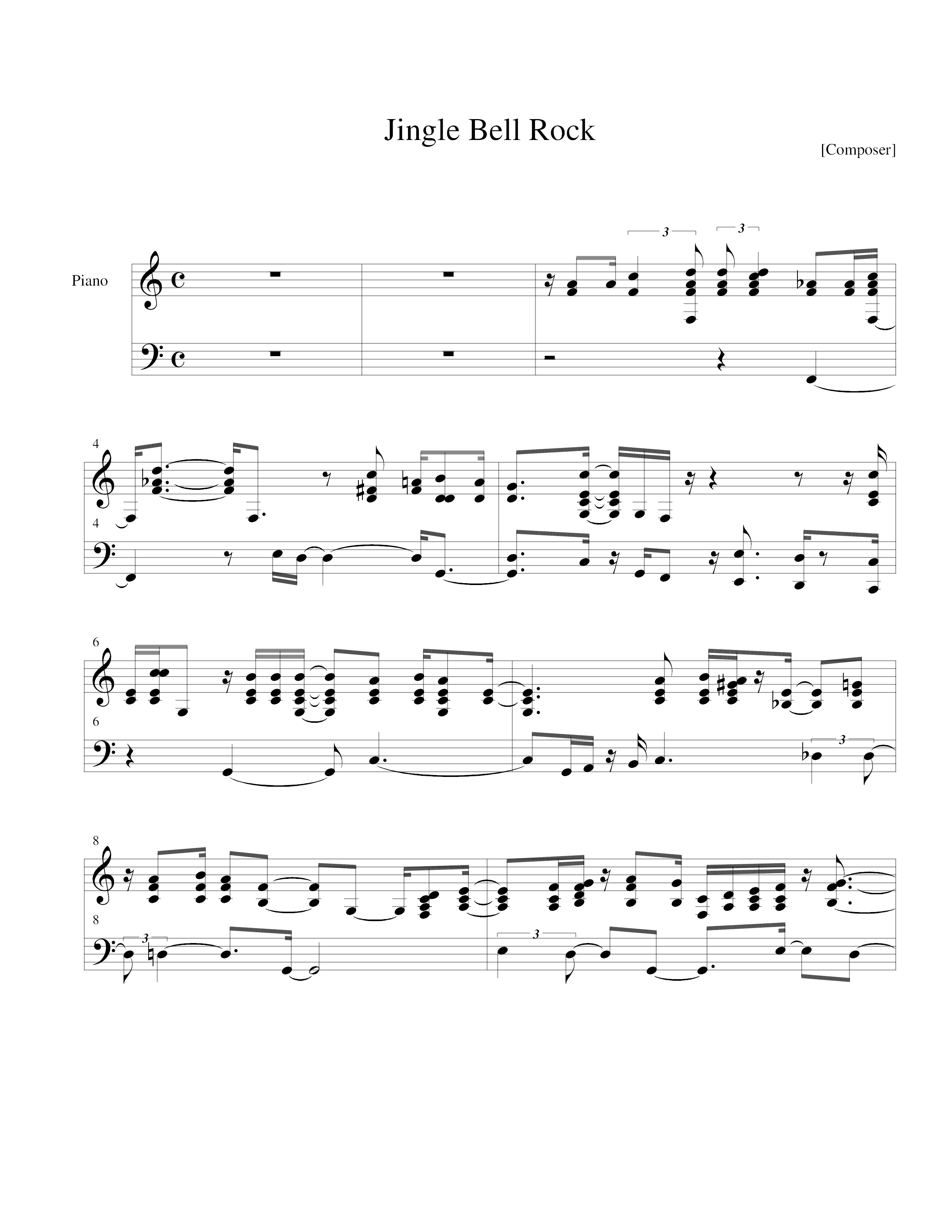 Jingle Bell Rock Score