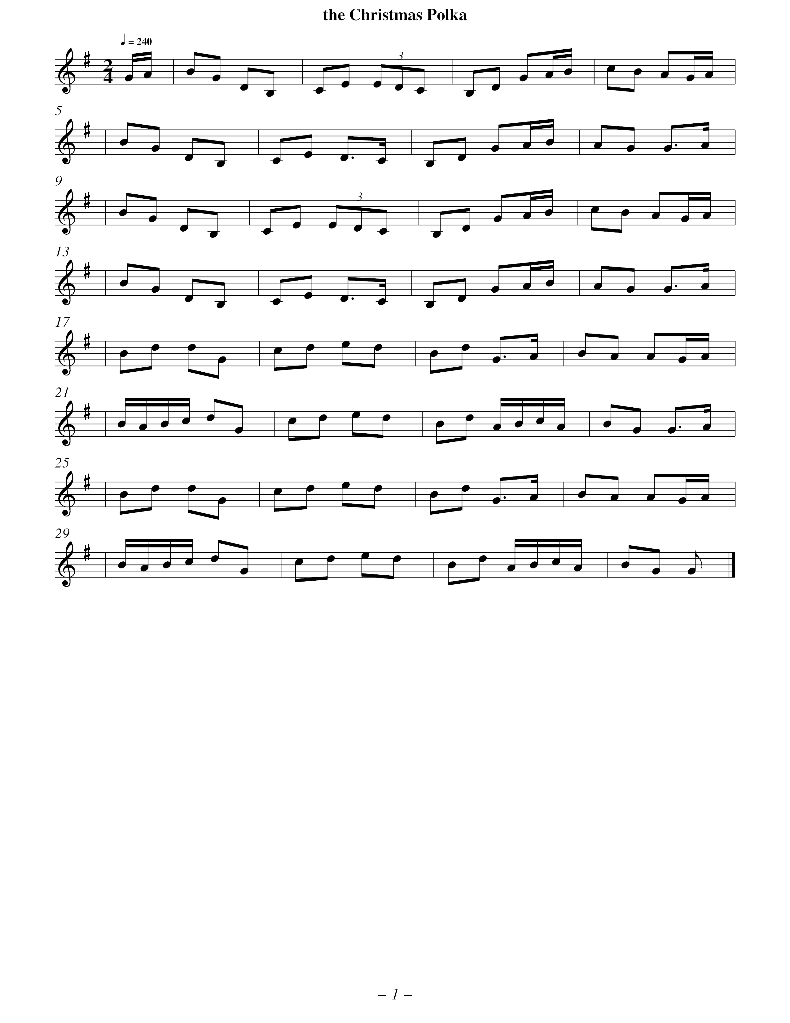 The Christmas Polka Score
