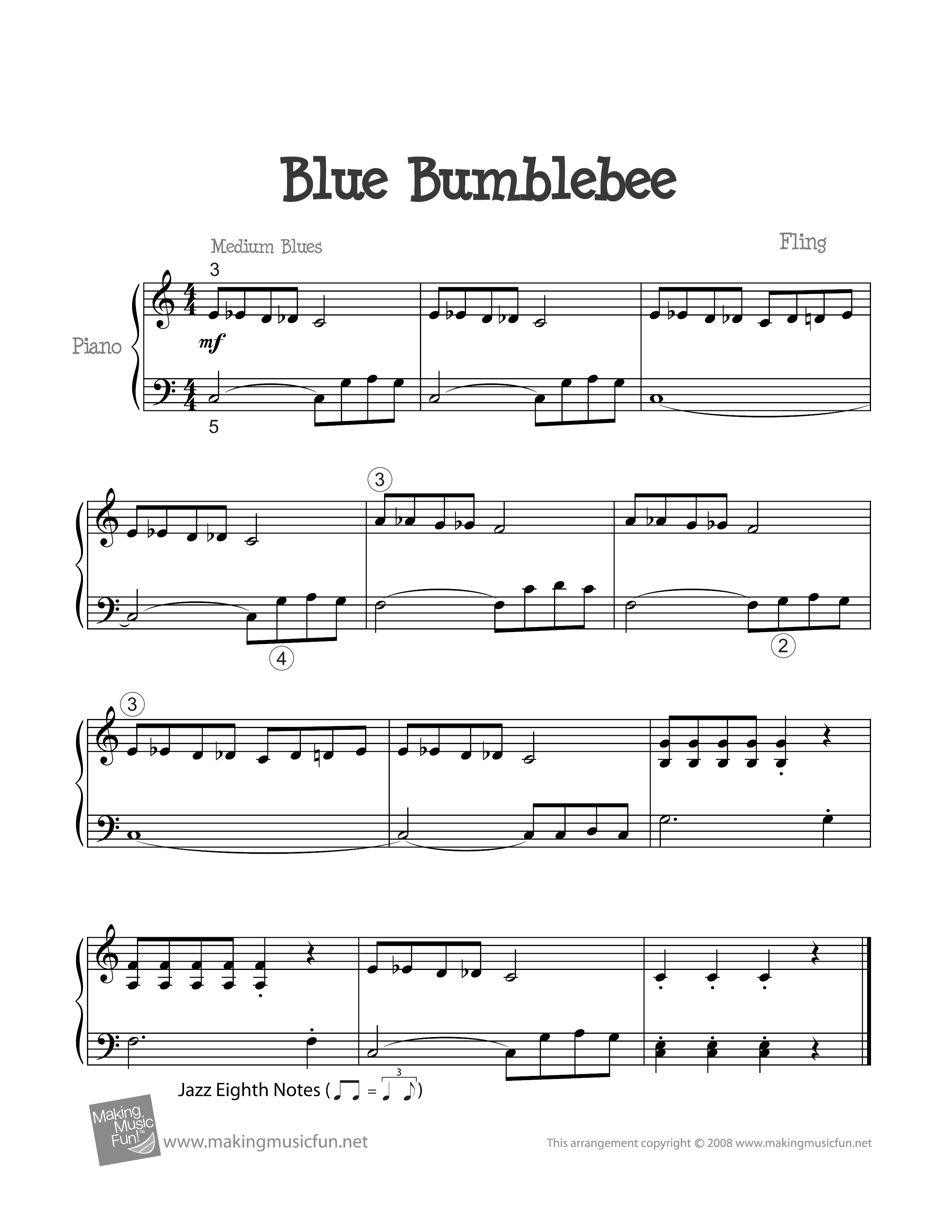 Blue Bumblebeeピアノ譜