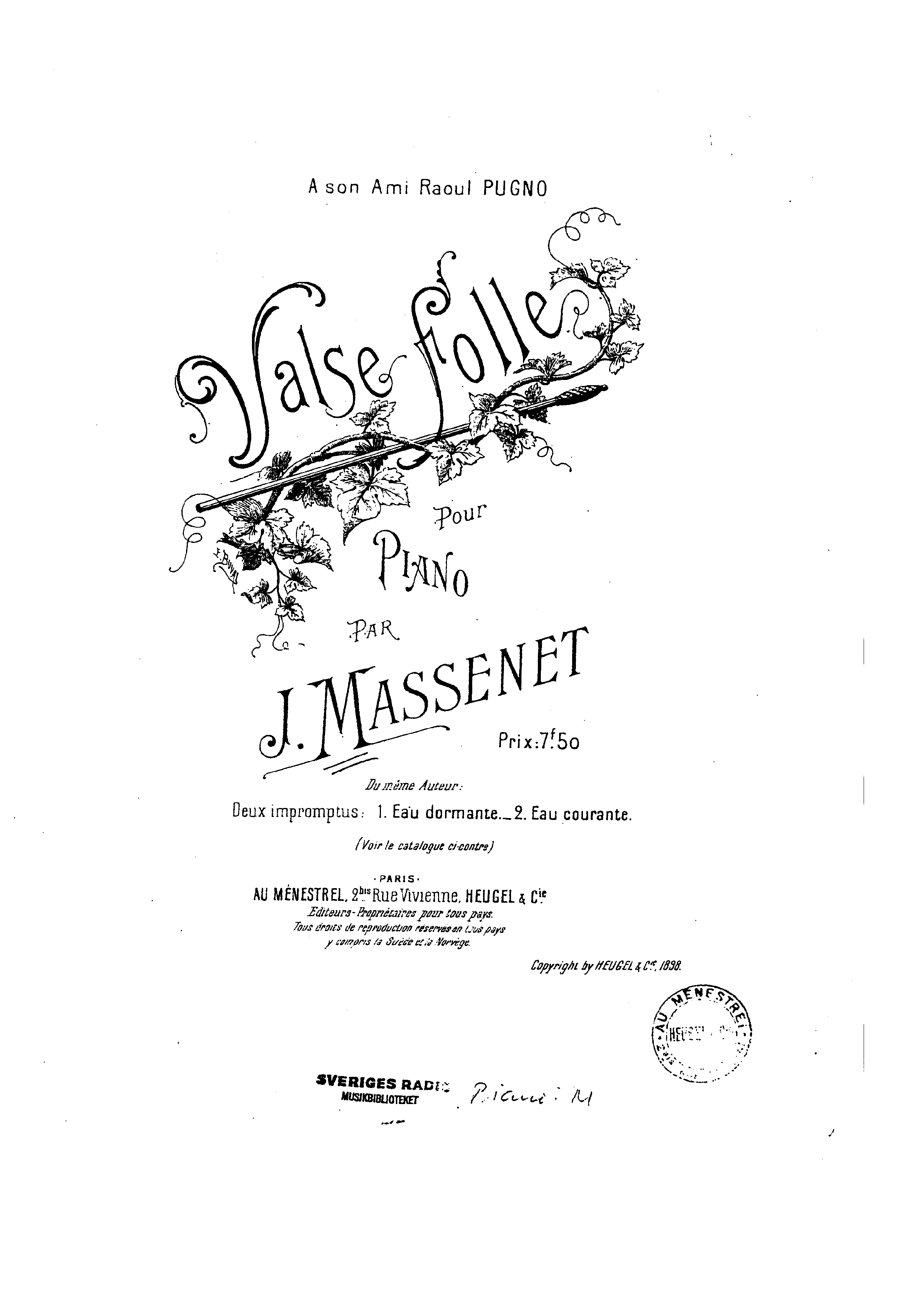 Valse folle Score