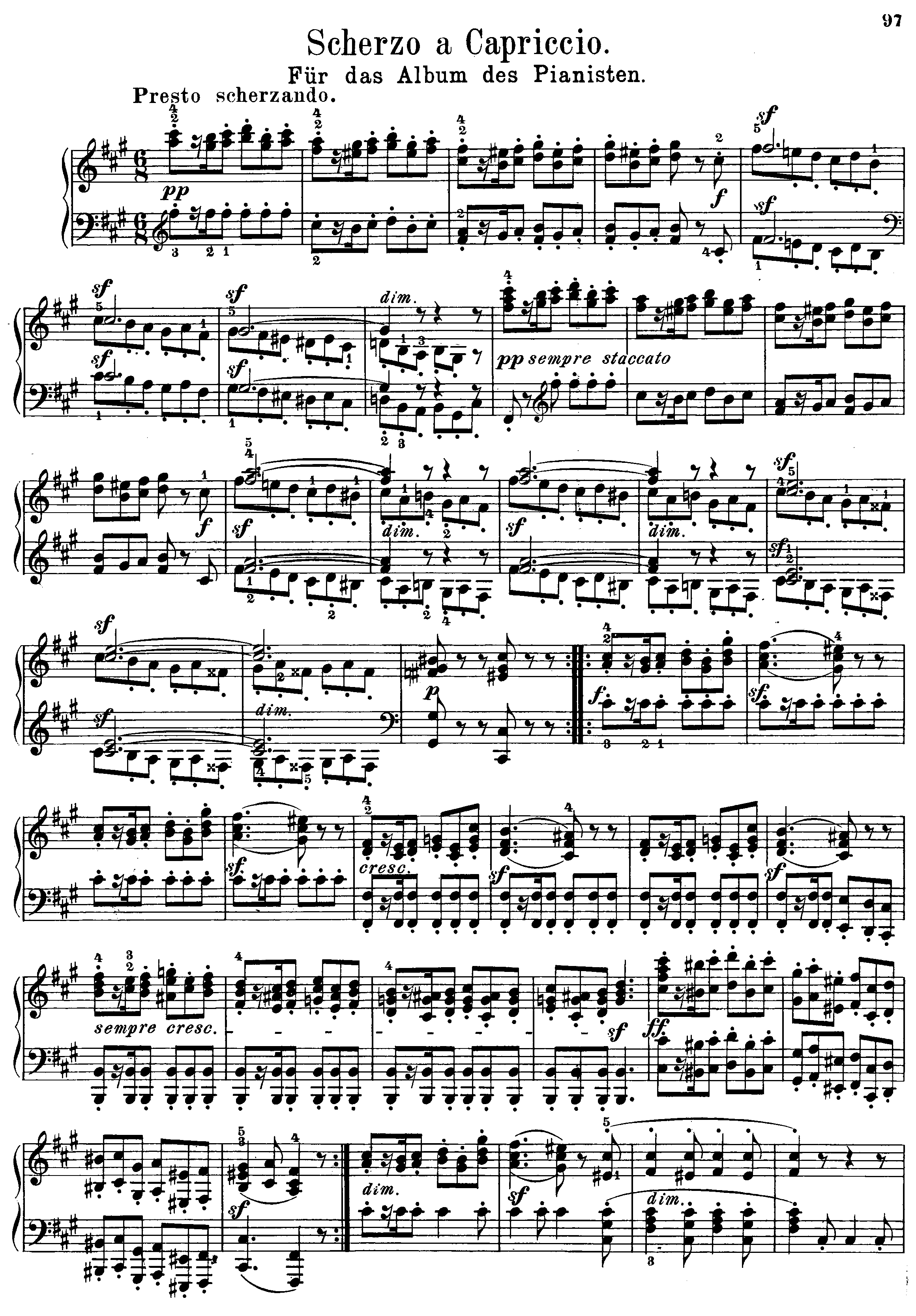 Scherzo a Capriccio, WoO 3琴譜
