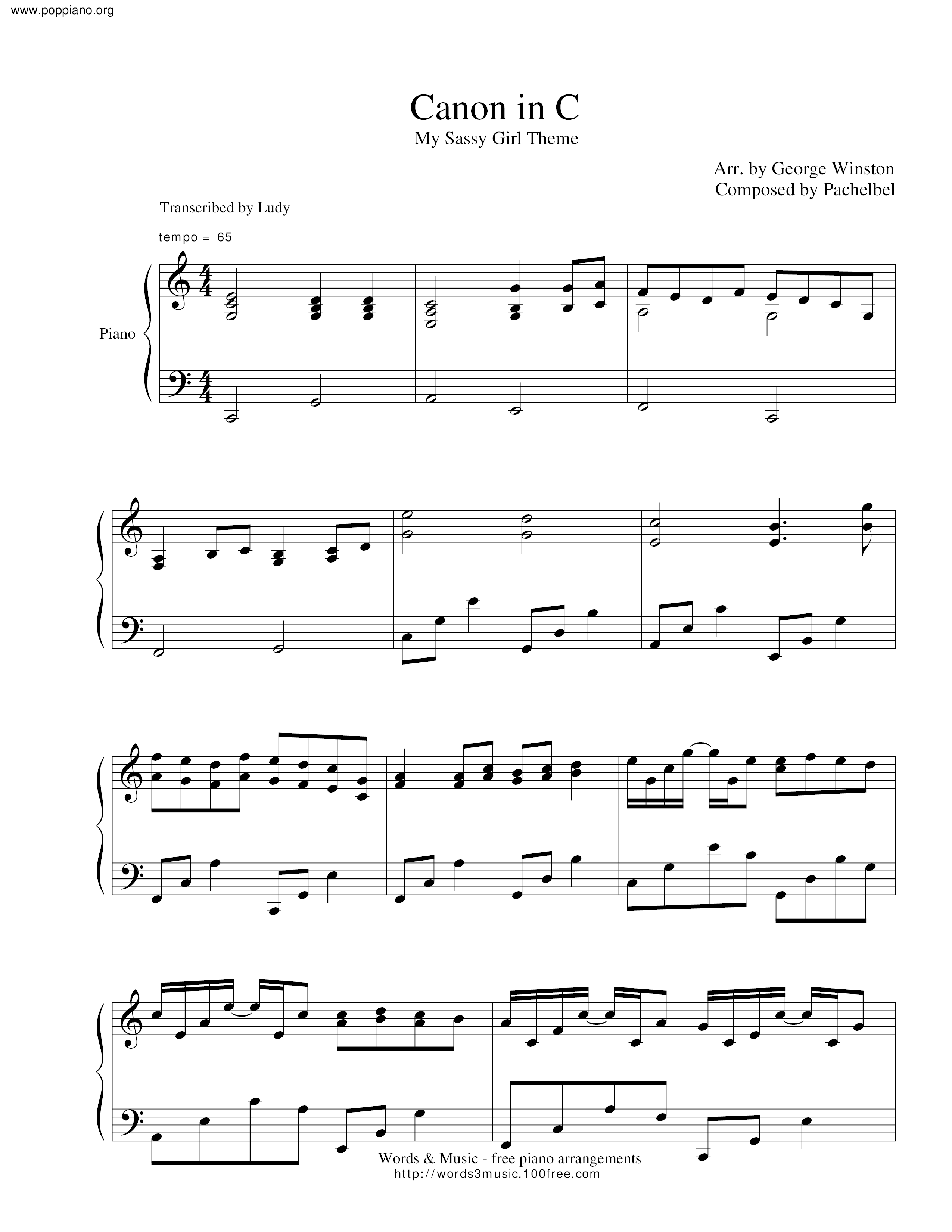 Variations On The Canon Score